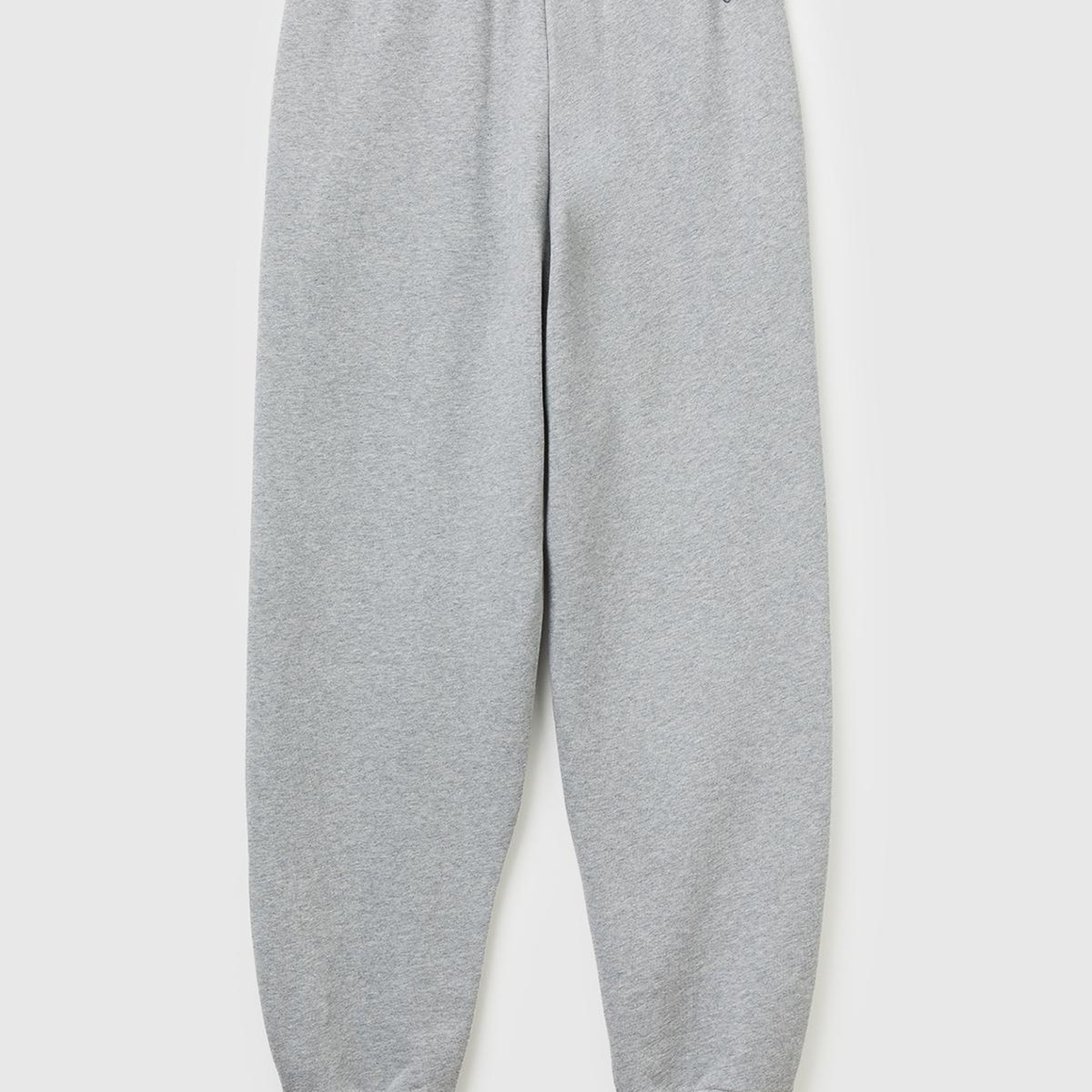 Kadın Gri Melanj %100 Pamuk Manşetli Beli Lastikli Regular Fit Eşofman Altı