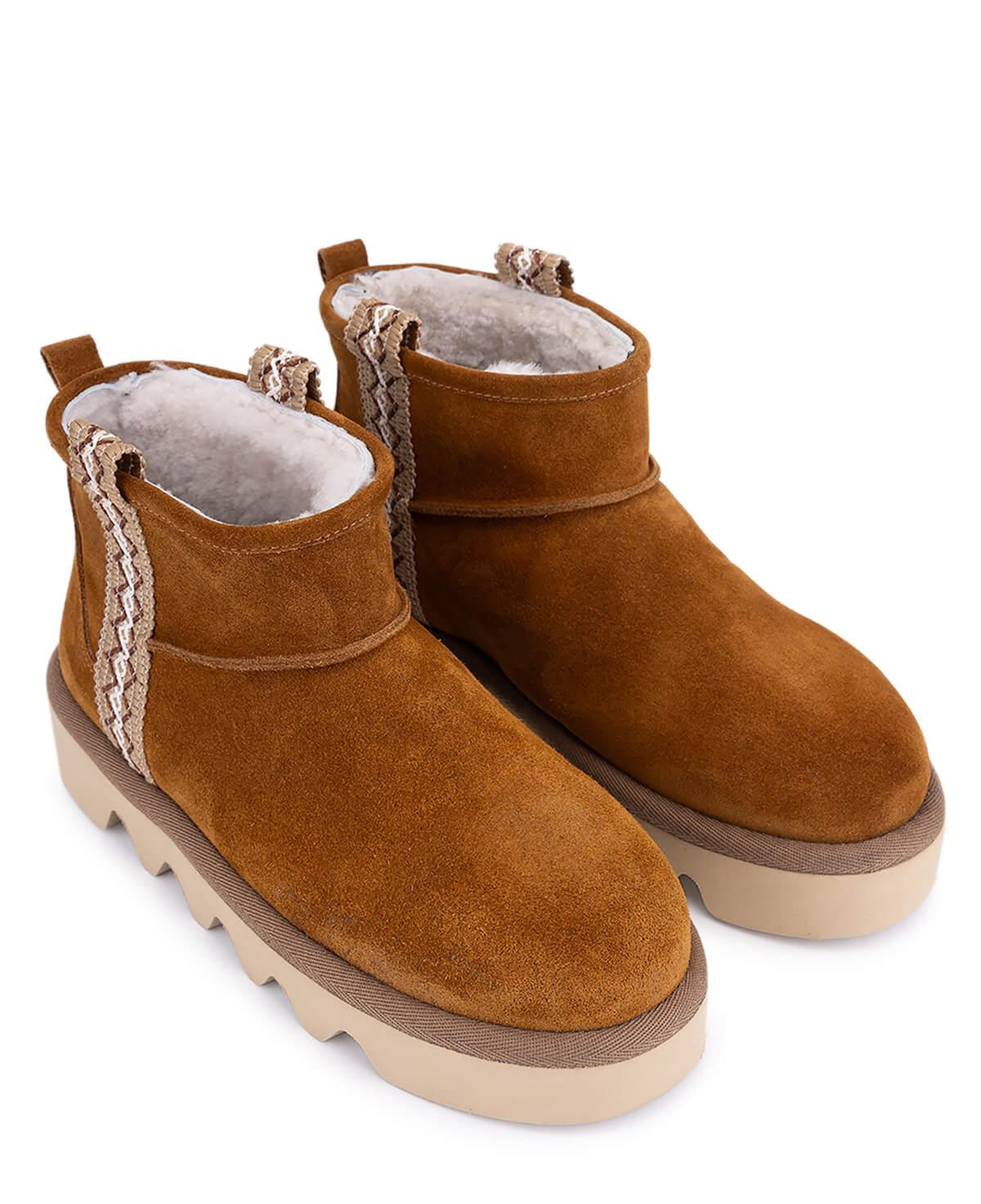 Tamer Tanca Kadın Hakiki Deri Tarçın Düz Bot