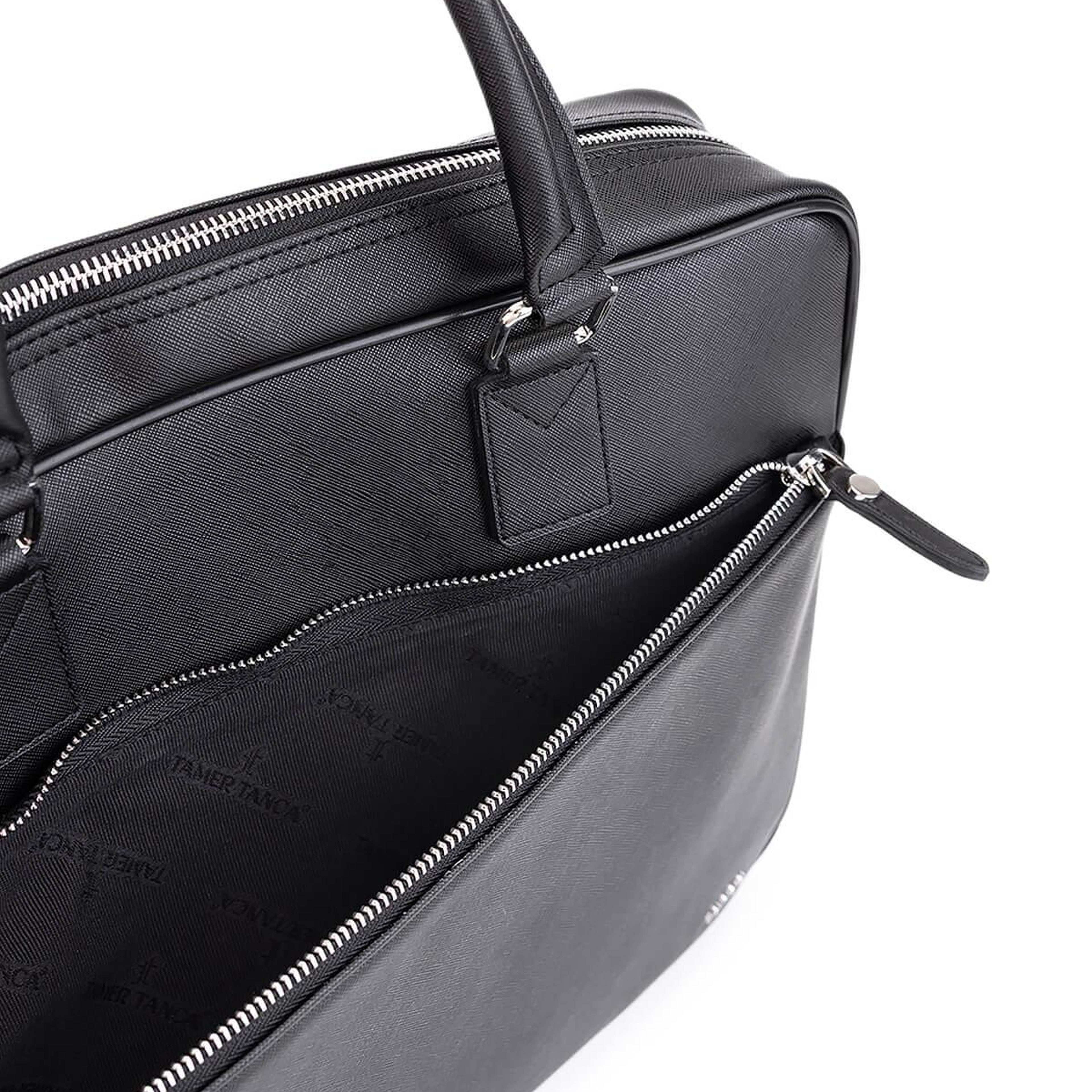 Tamer Tanca Erkek Suni Deri Siyah Evrak Çantası