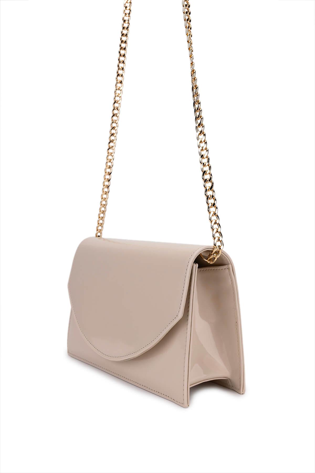 Tamer Tanca Kadın Suni Deri Bej Rugan Kol Çantası