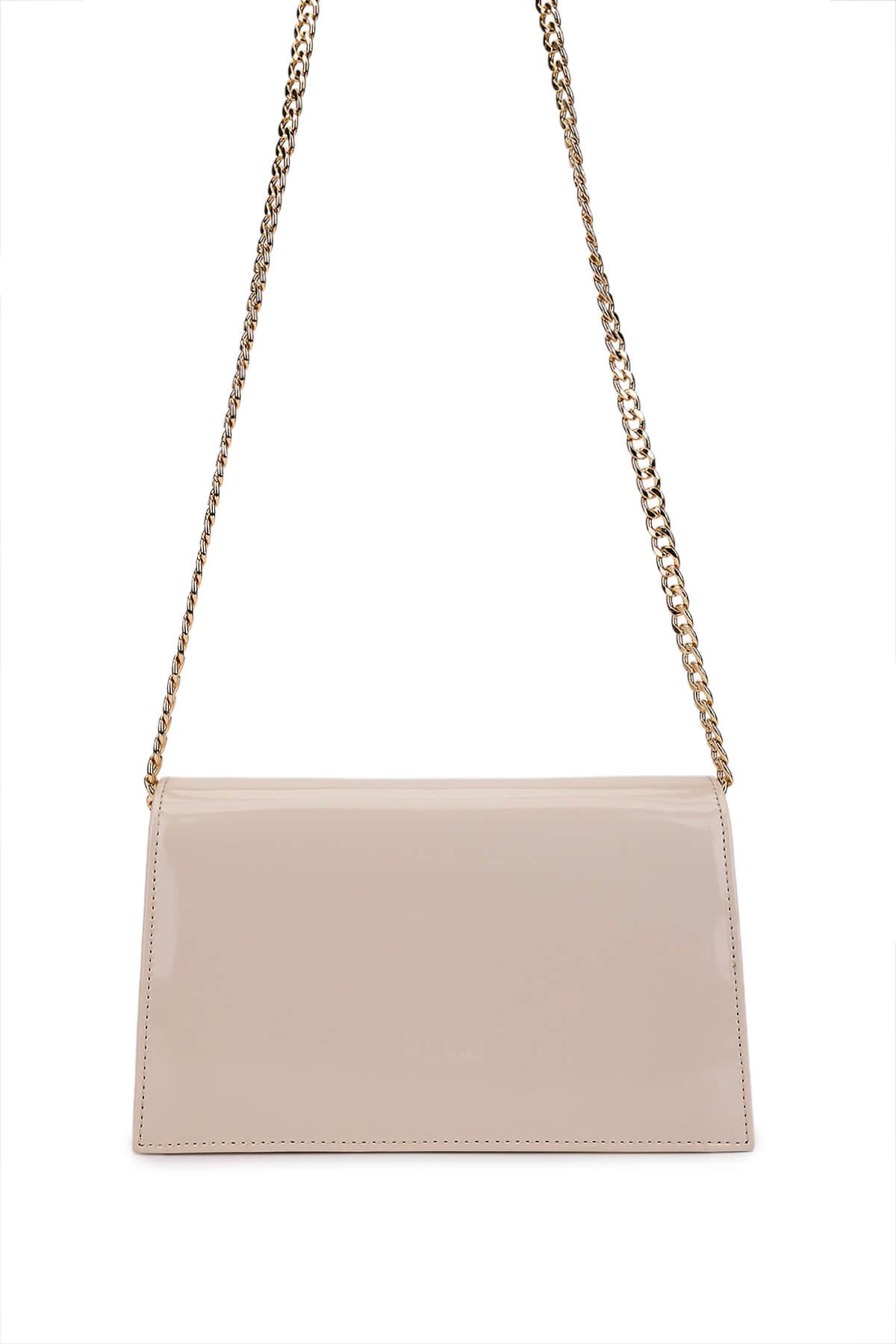 Tamer Tanca Kadın Suni Deri Bej Rugan Kol Çantası