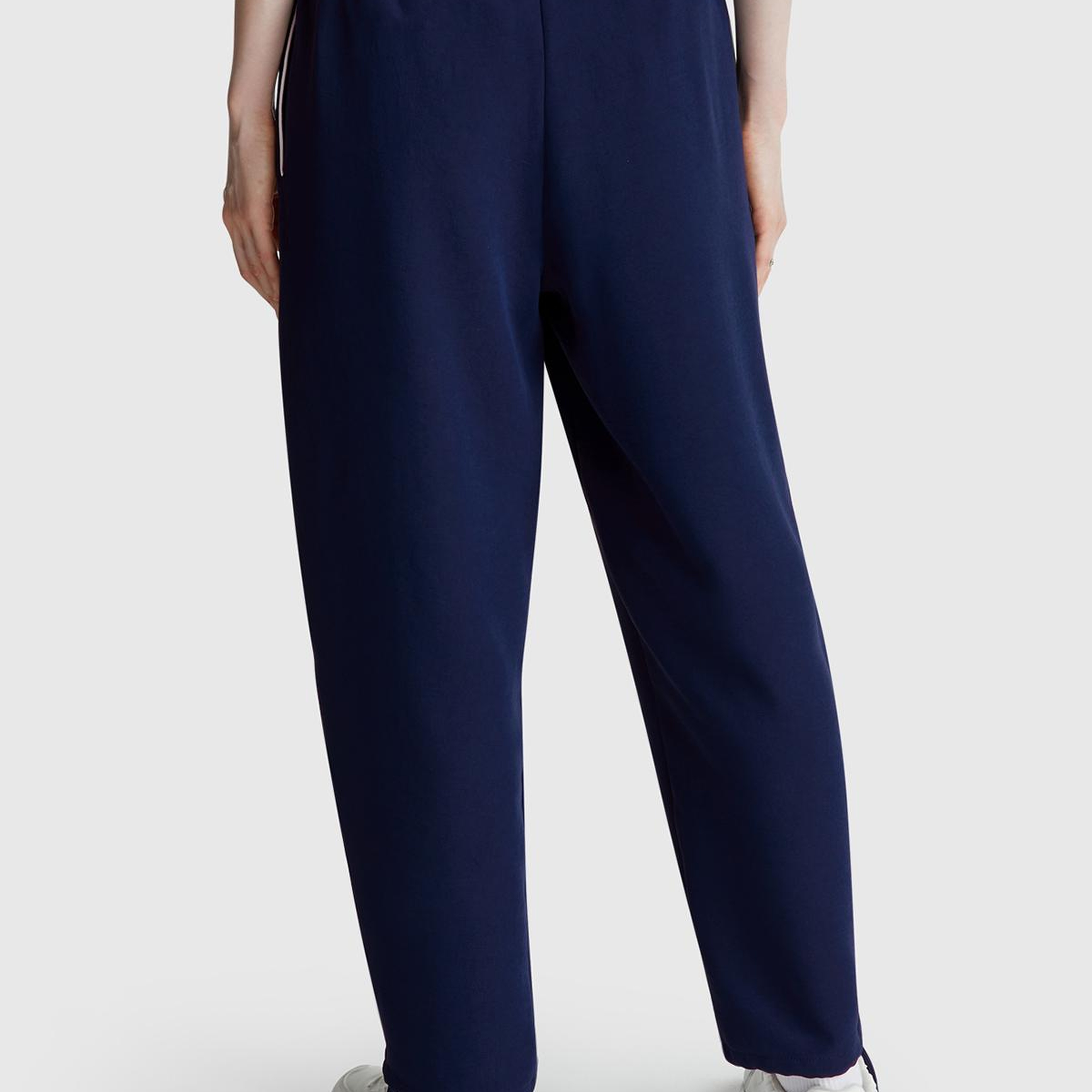 Kadın Lacivert Beli Bağcıklı Cepli Pantolon