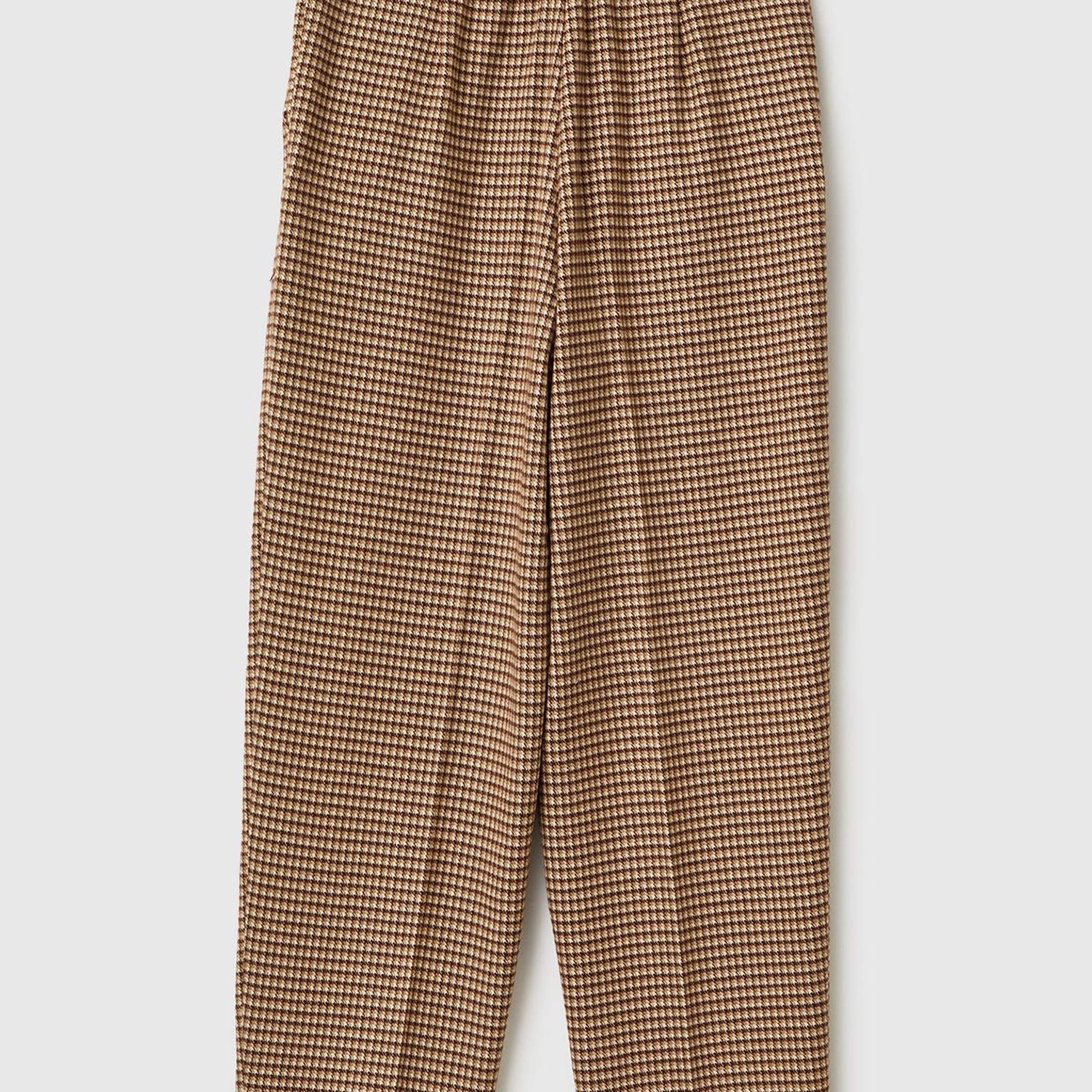 Kadın Haki Viskoz Karışımlı Fermuarlı Arka Bel Bandı Lastikli Pantolon