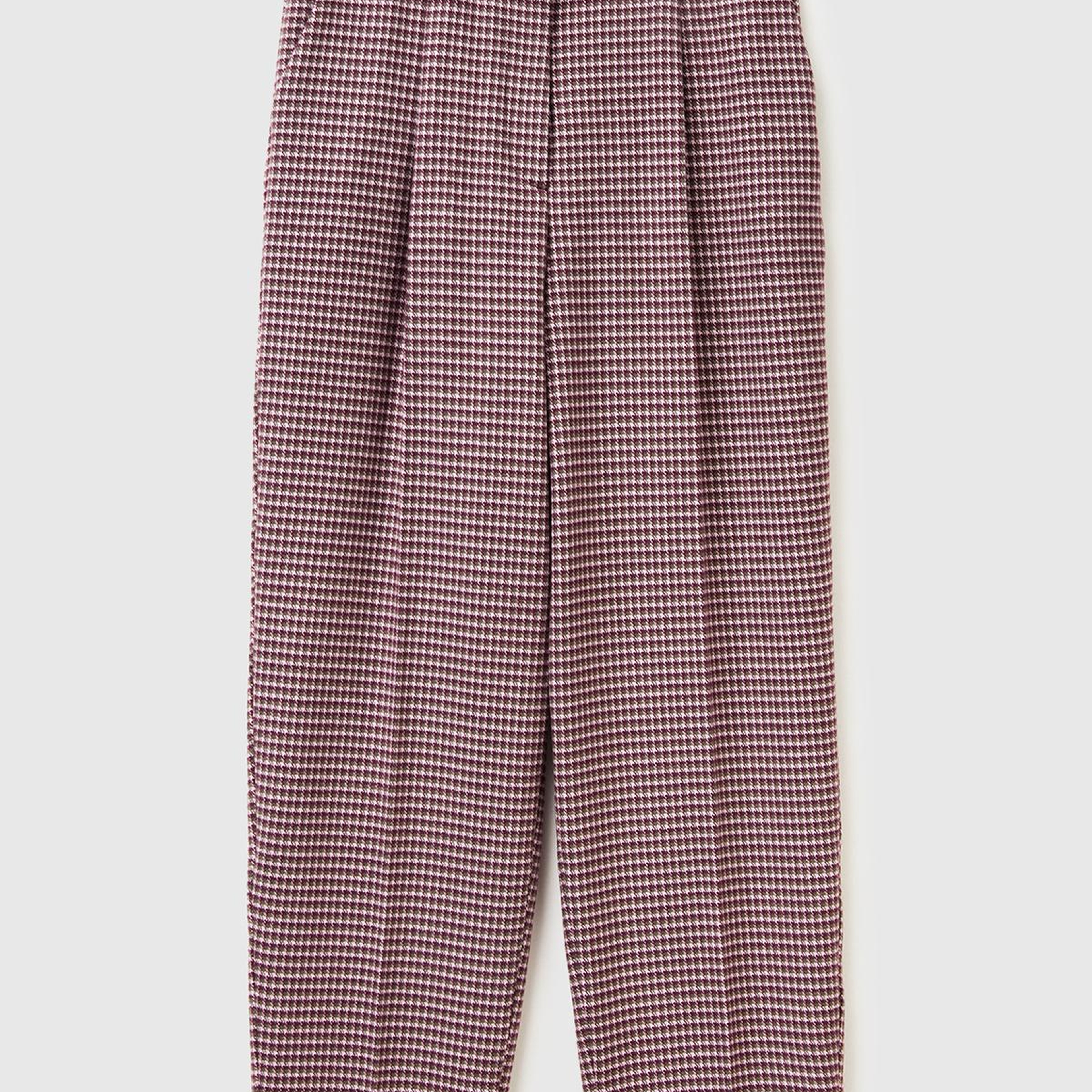 Kadın Açık Mor Viskoz Karışımlı Fermuarlı Arka Bel Bandı Lastikli Pantolon