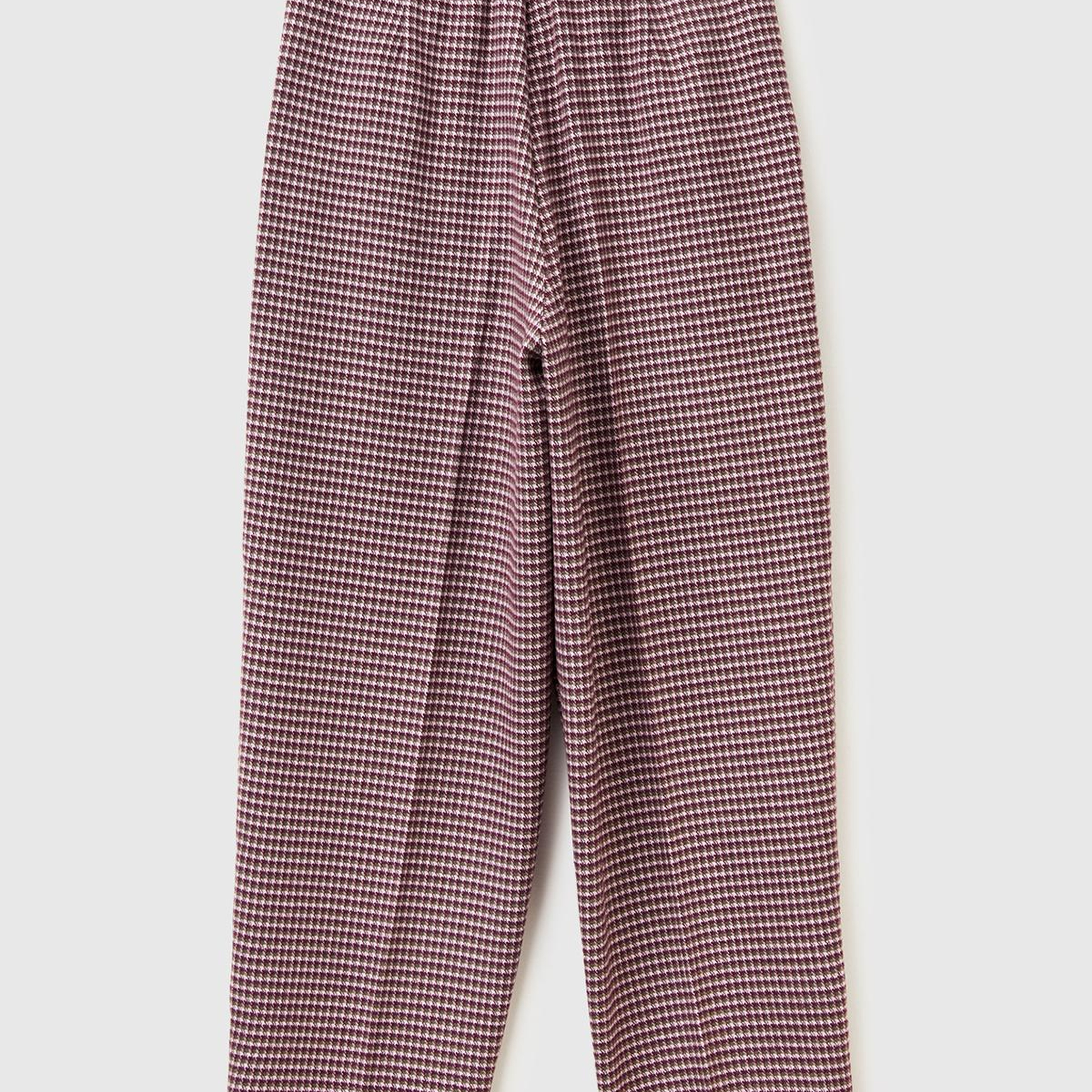 Kadın Açık Mor Viskoz Karışımlı Fermuarlı Arka Bel Bandı Lastikli Pantolon