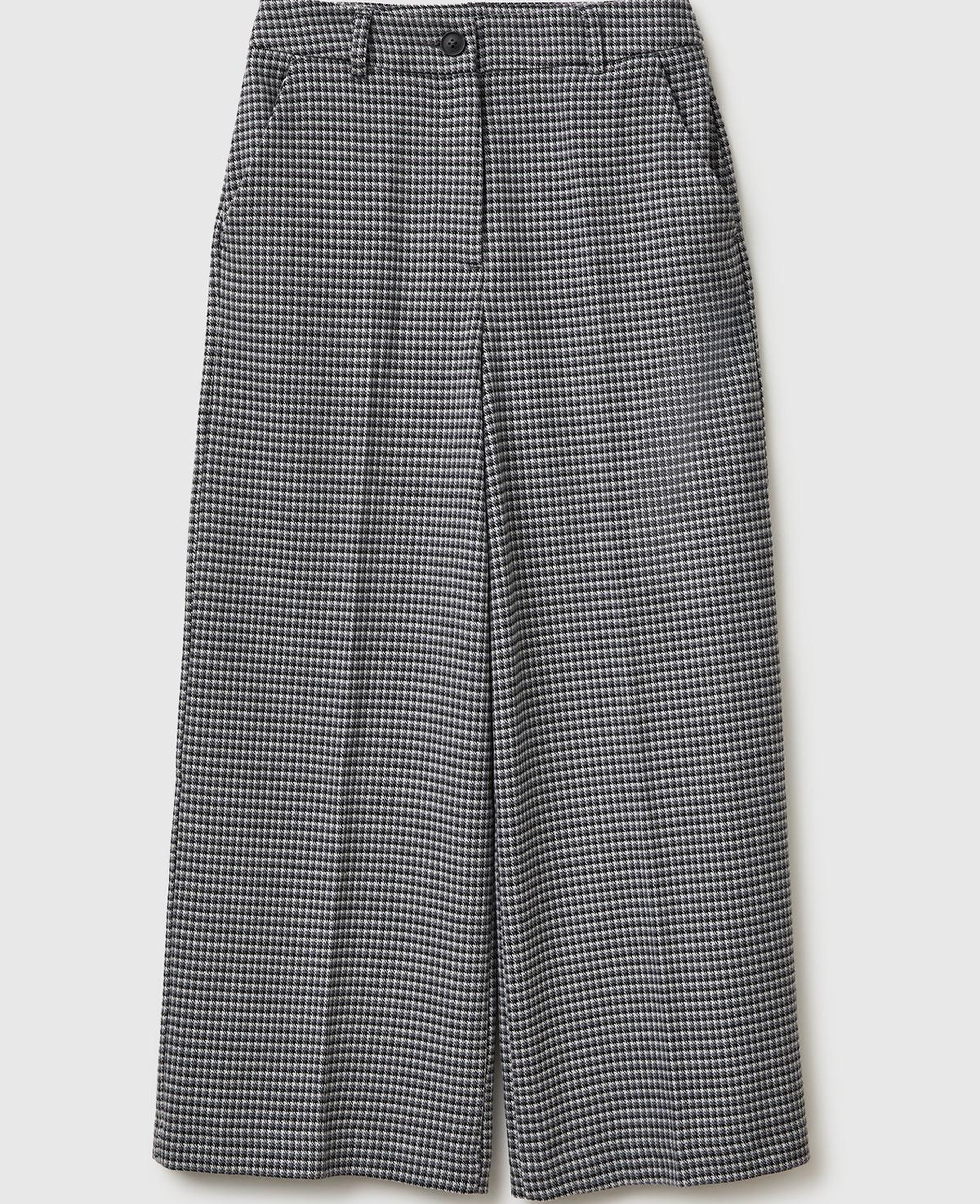 Kadın Koyu Gri Viskoz Karışımlı Fermuarlı Arka Bel Bandı Lastikli Pantolon