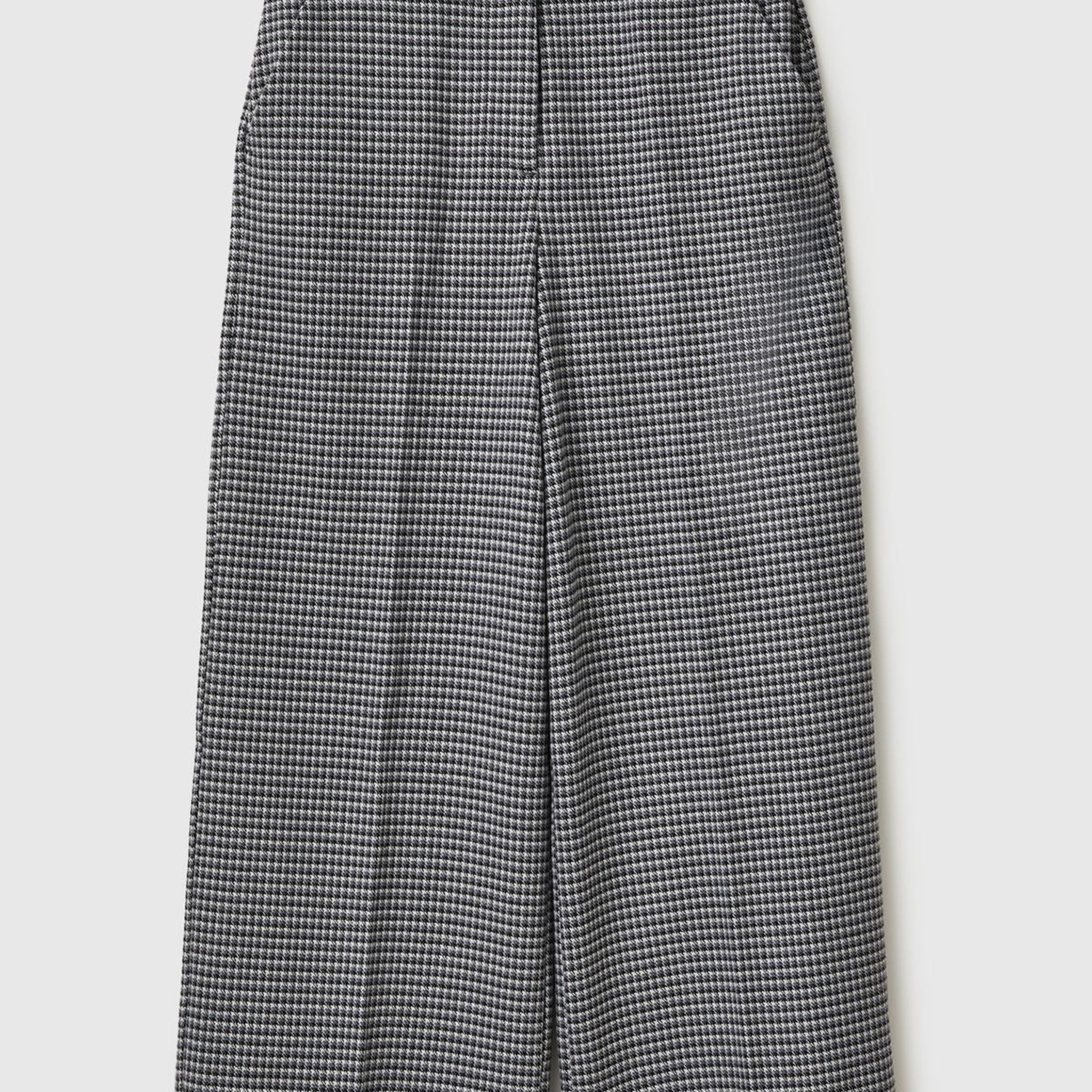 Kadın Koyu Gri Viskoz Karışımlı Fermuarlı Arka Bel Bandı Lastikli Pantolon