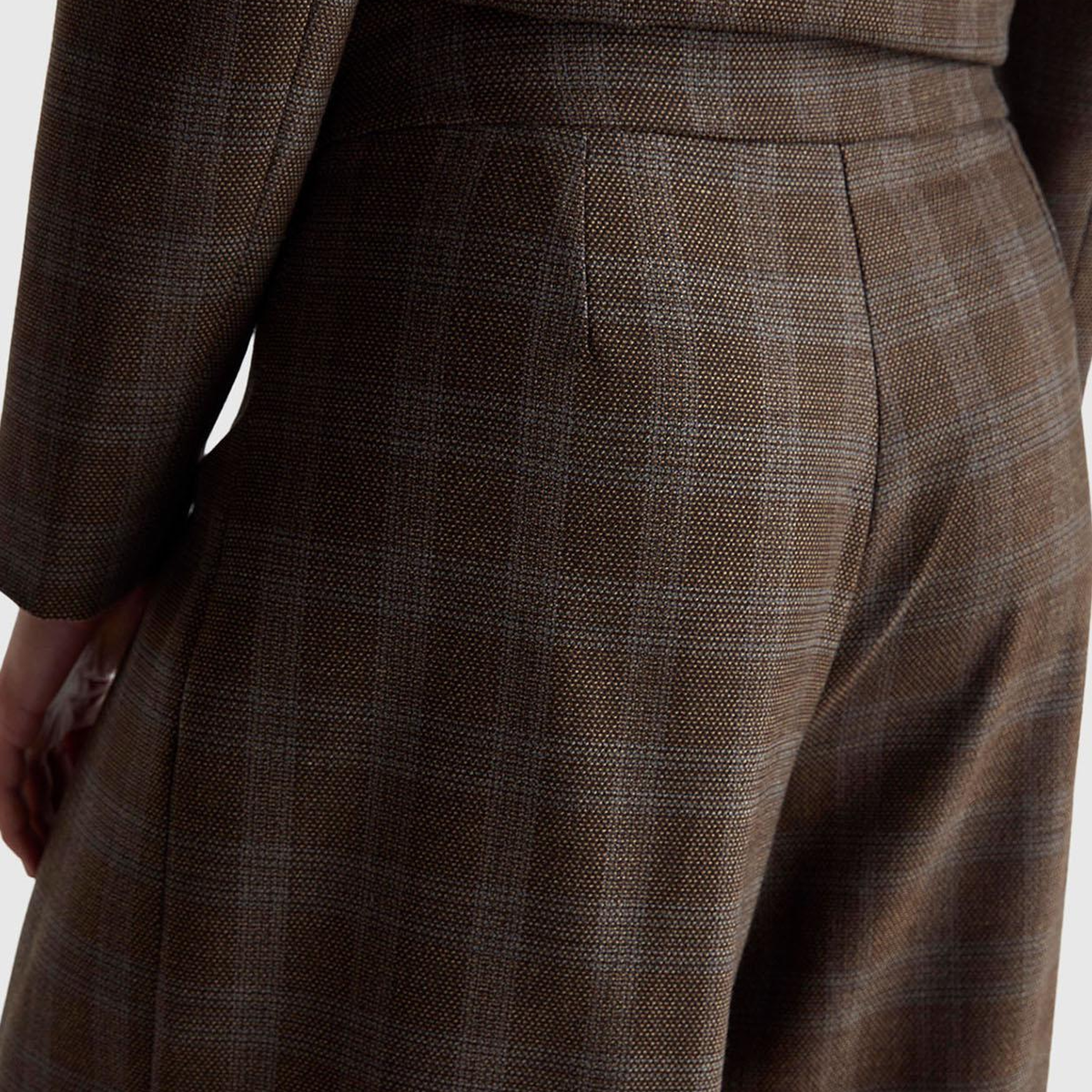 Kadın Kahverengi Viskoz Karışımlı Şort