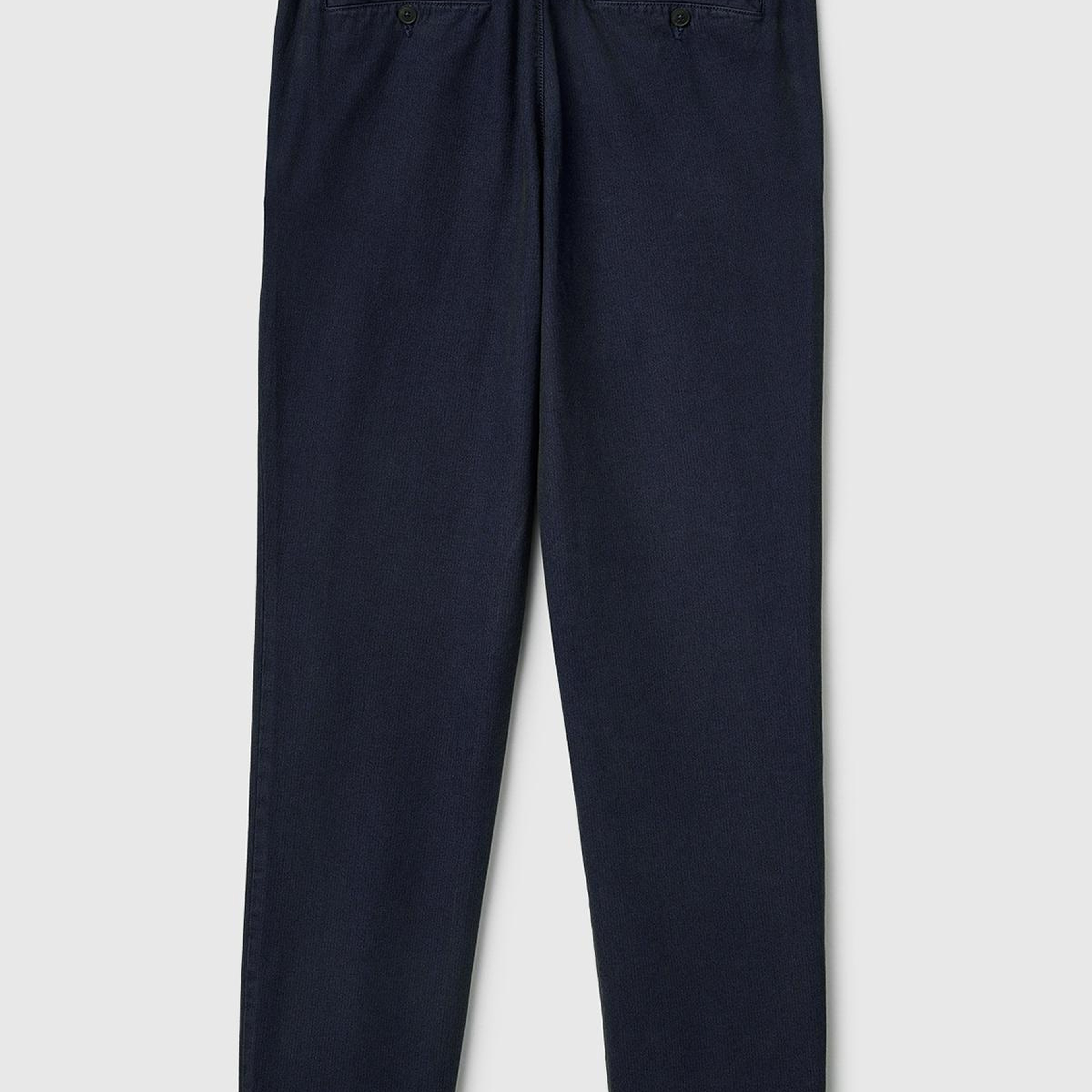 Erkek Lacivert %100 Pamuk Beli Düğmeli Pantolon