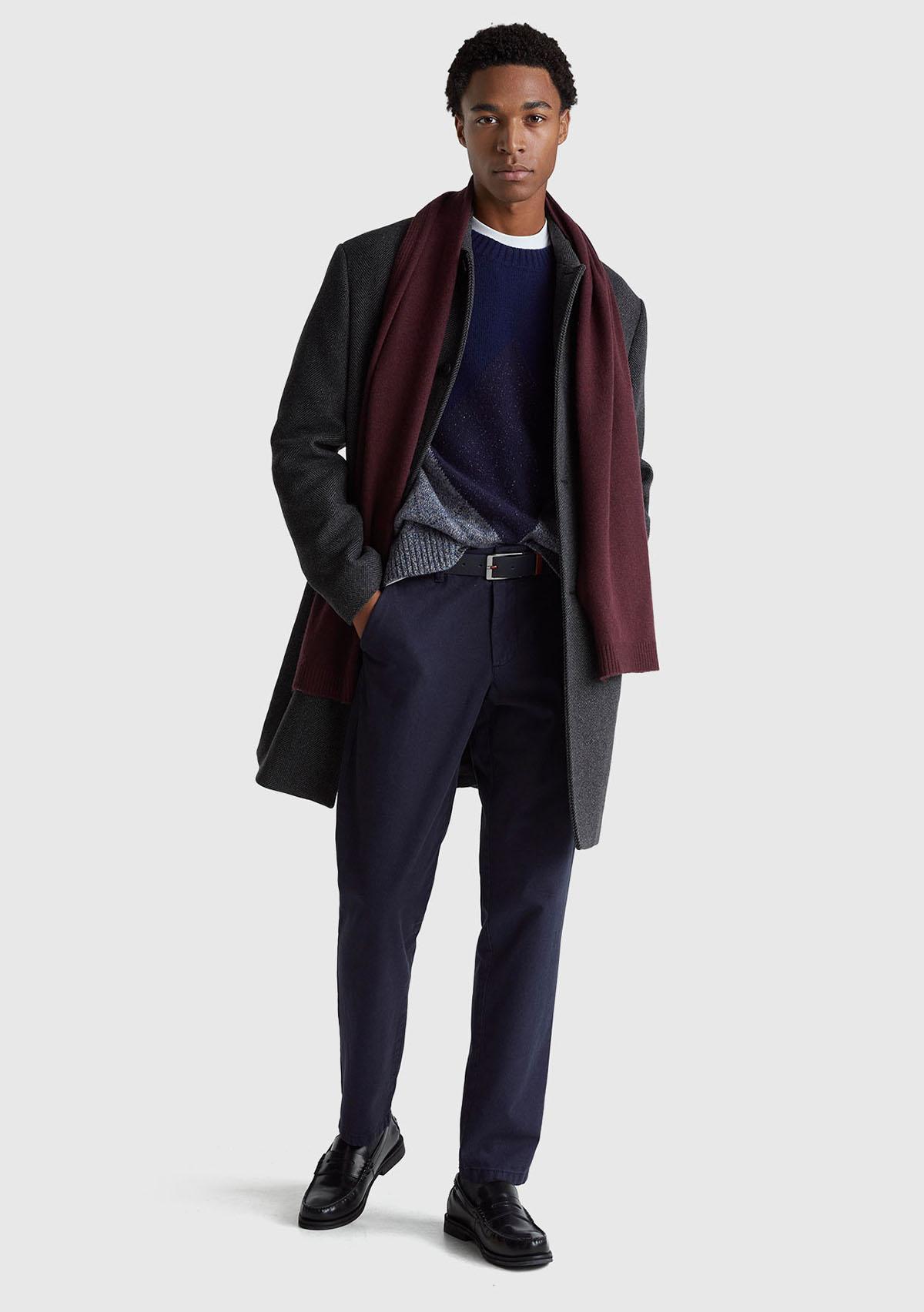 Erkek Lacivert %100 Pamuk Beli Düğmeli Pantolon