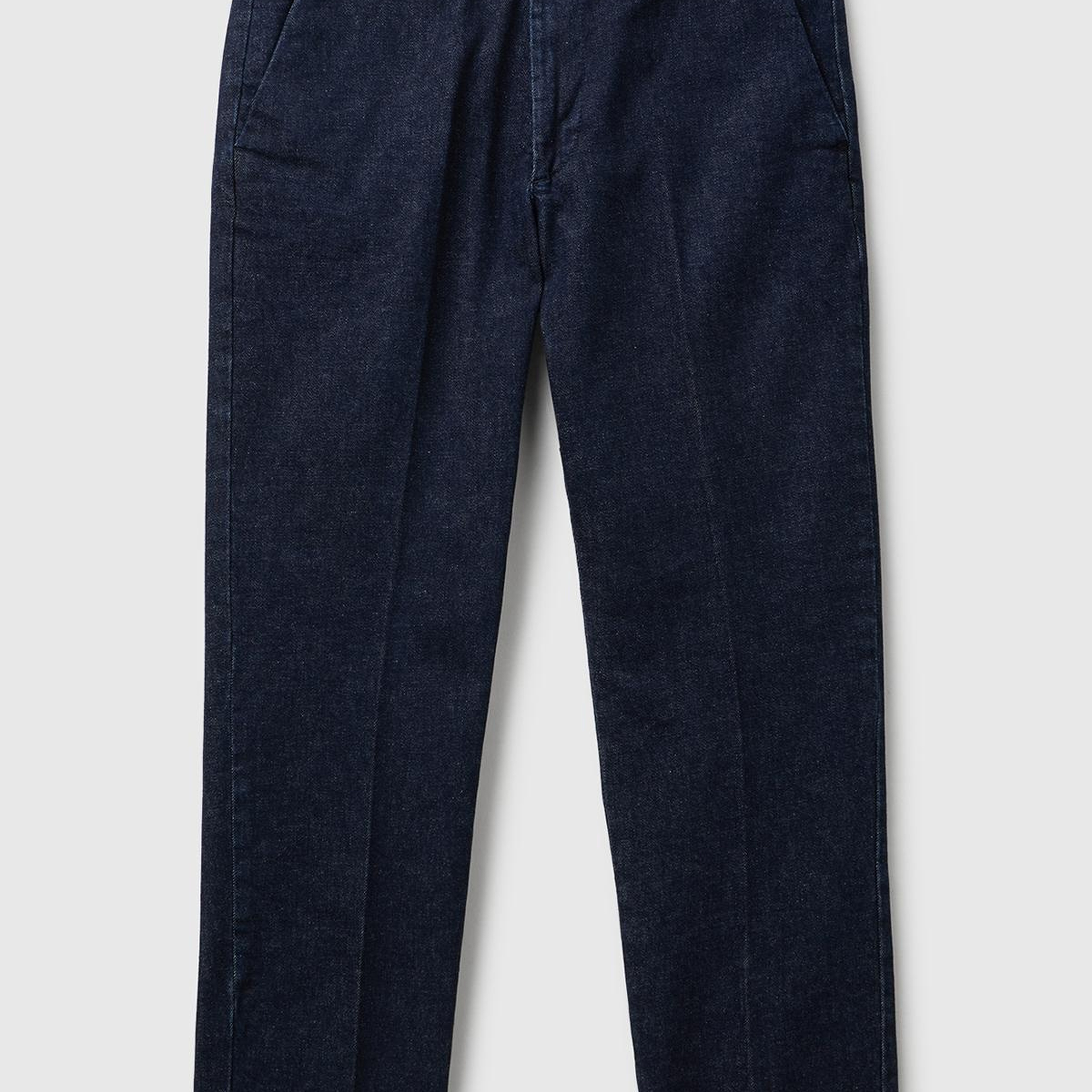 Erkek Lacivert Slim Fit Denim Chino Pantolon