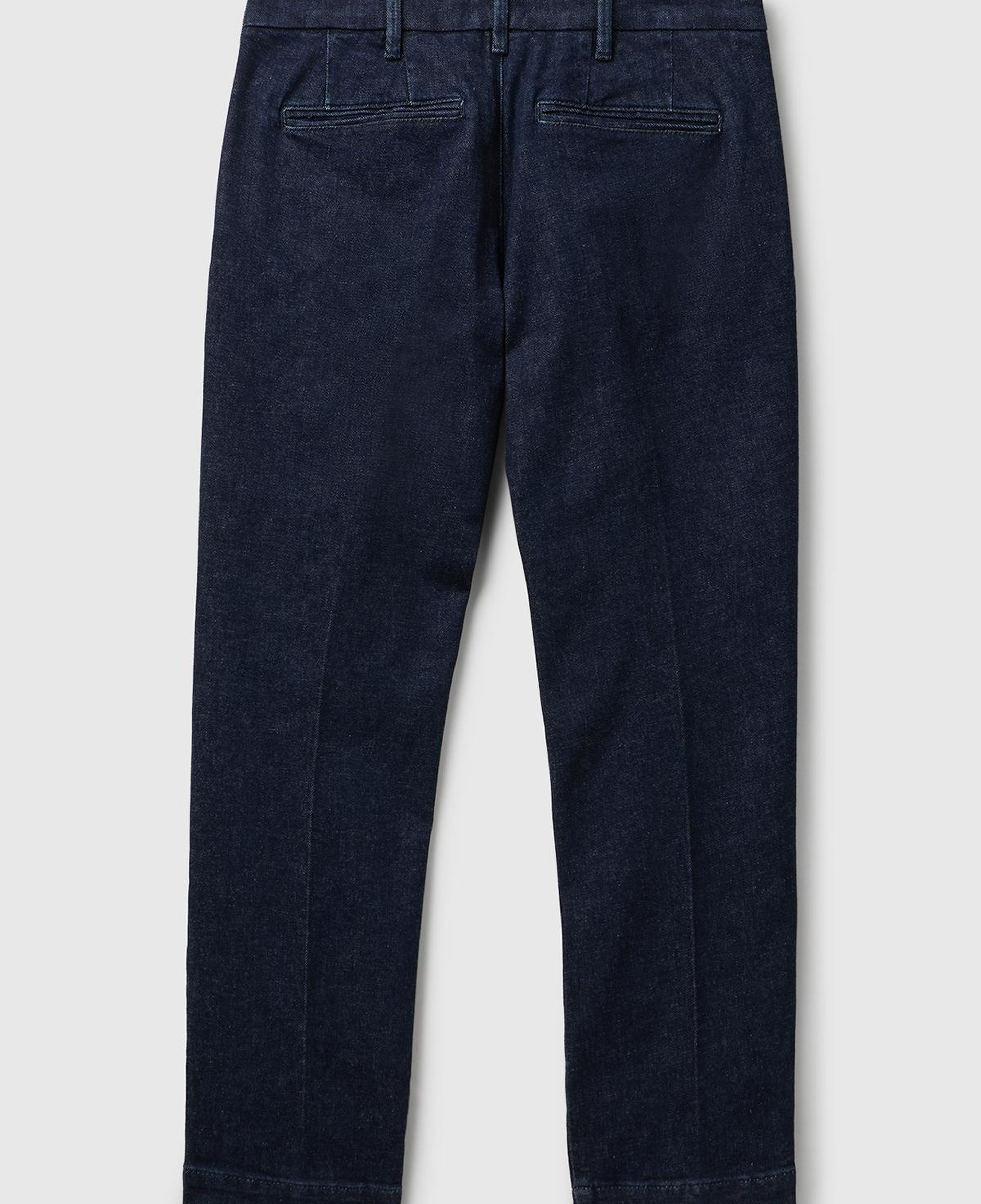 Erkek Lacivert Slim Fit Denim Chino Pantolon
