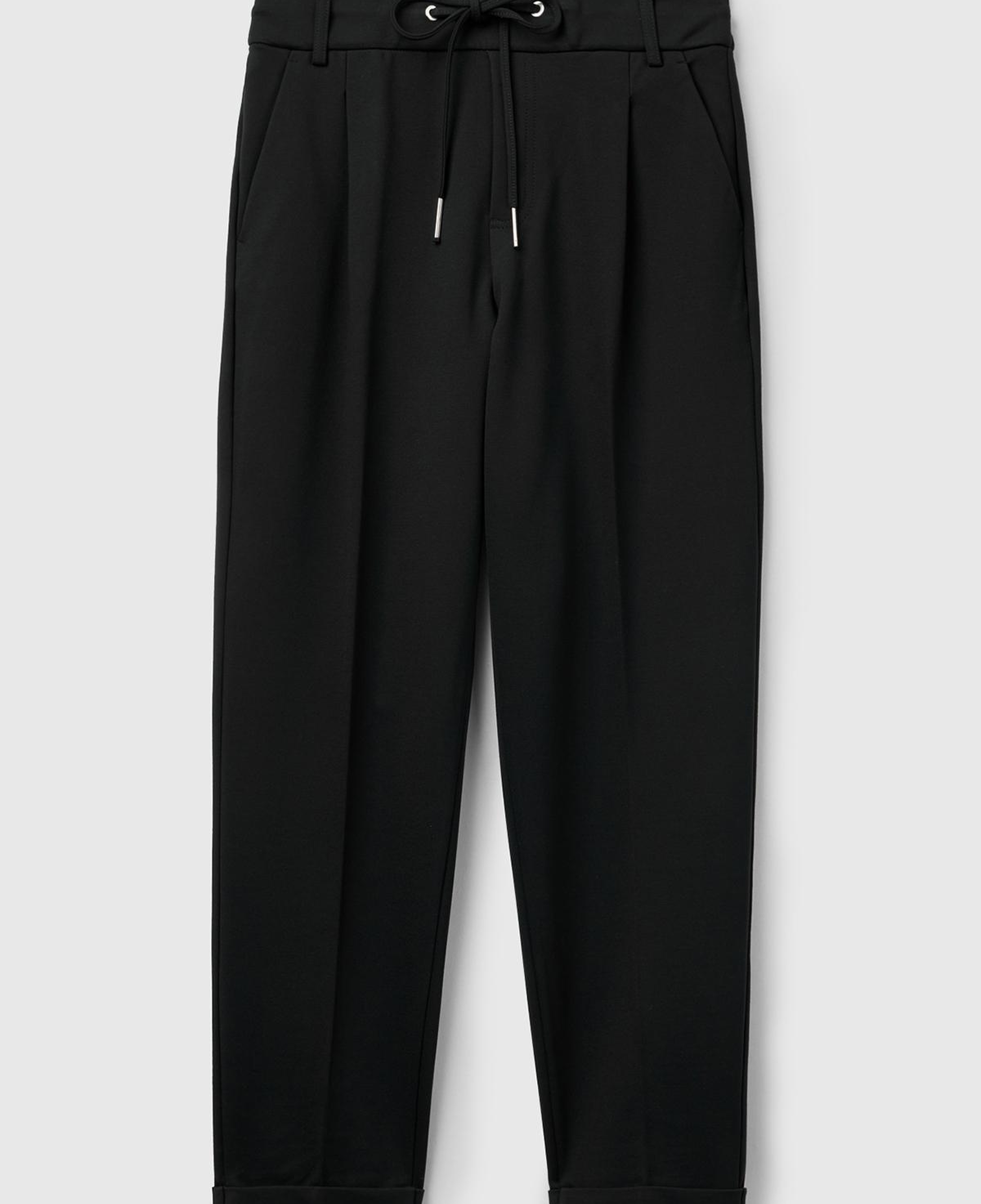 Kadın Siyah  Beli Lastikli Pantolon