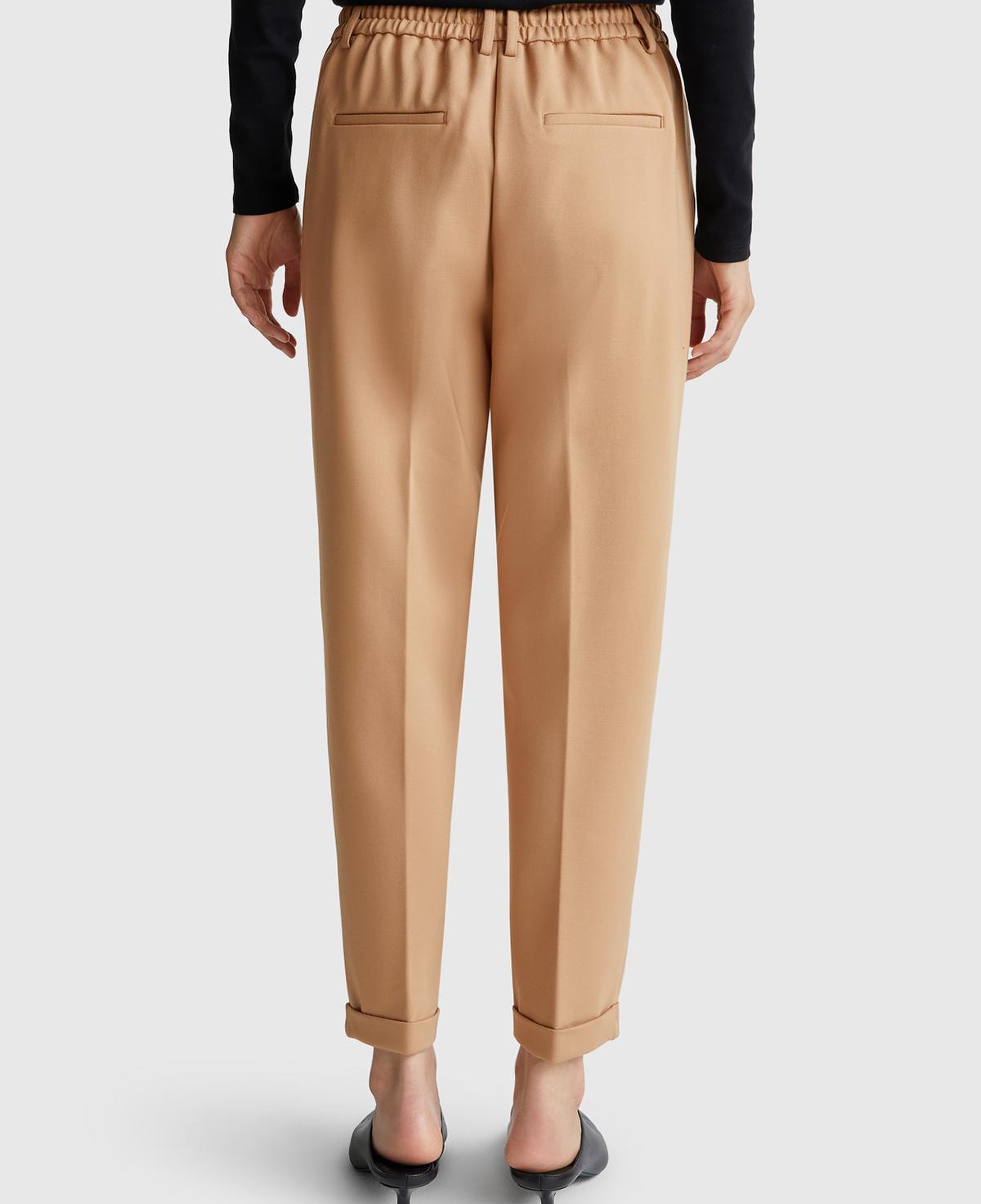 Kadın Taba  Beli Lastikli Pantolon
