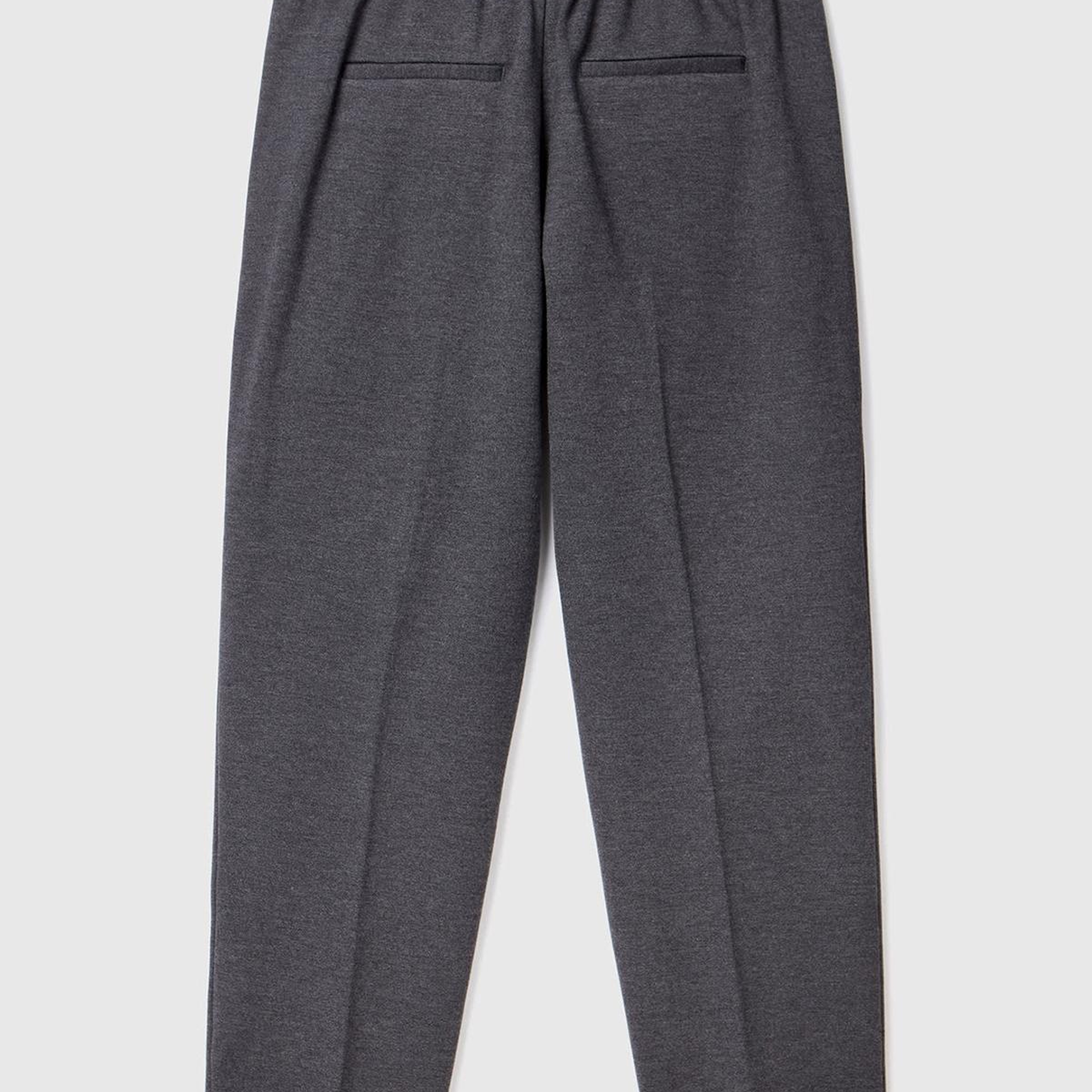 Kadın Gri   Beli Lastikli Pantolon