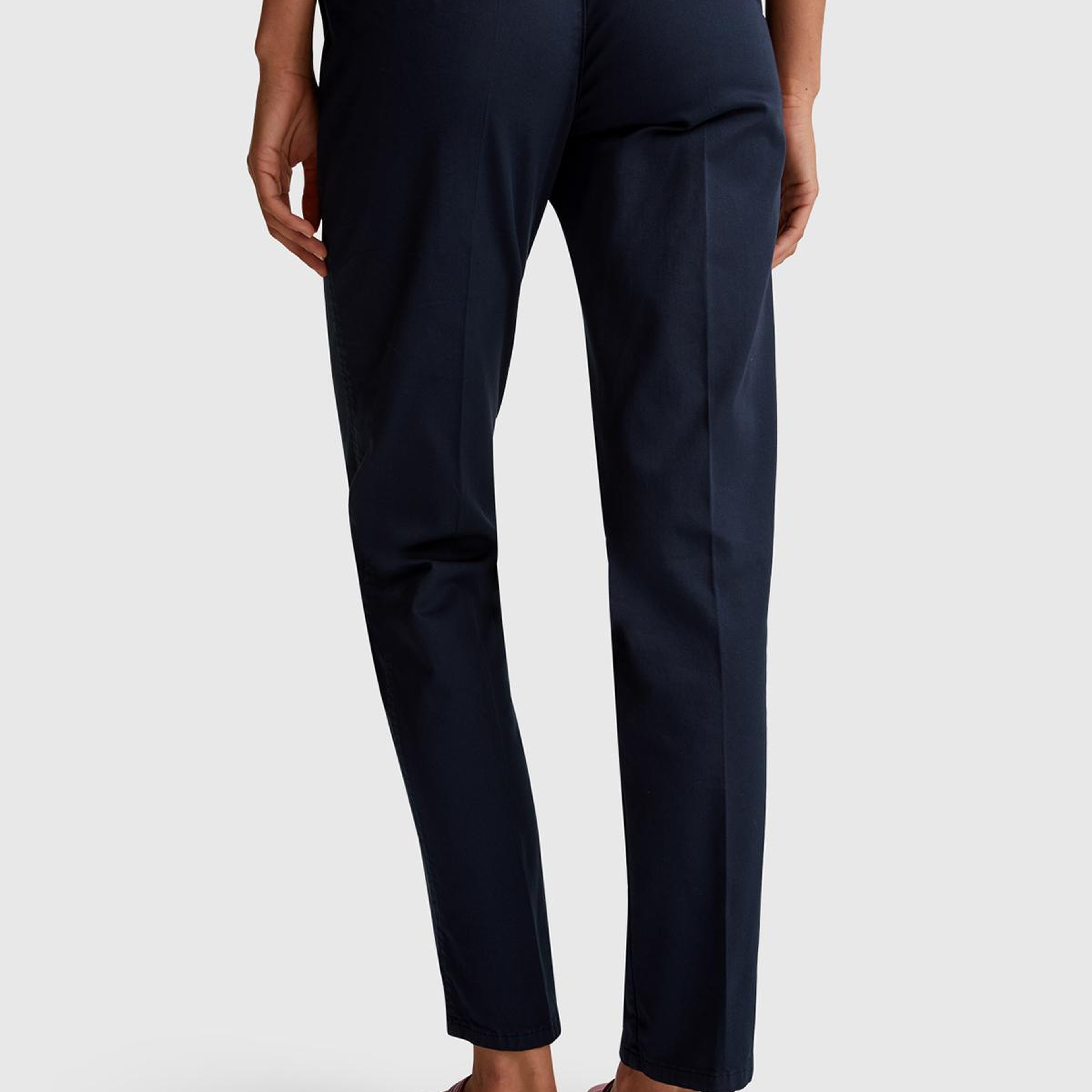 Kadın Lacivert Elastanlı Basic Chino Pantolon