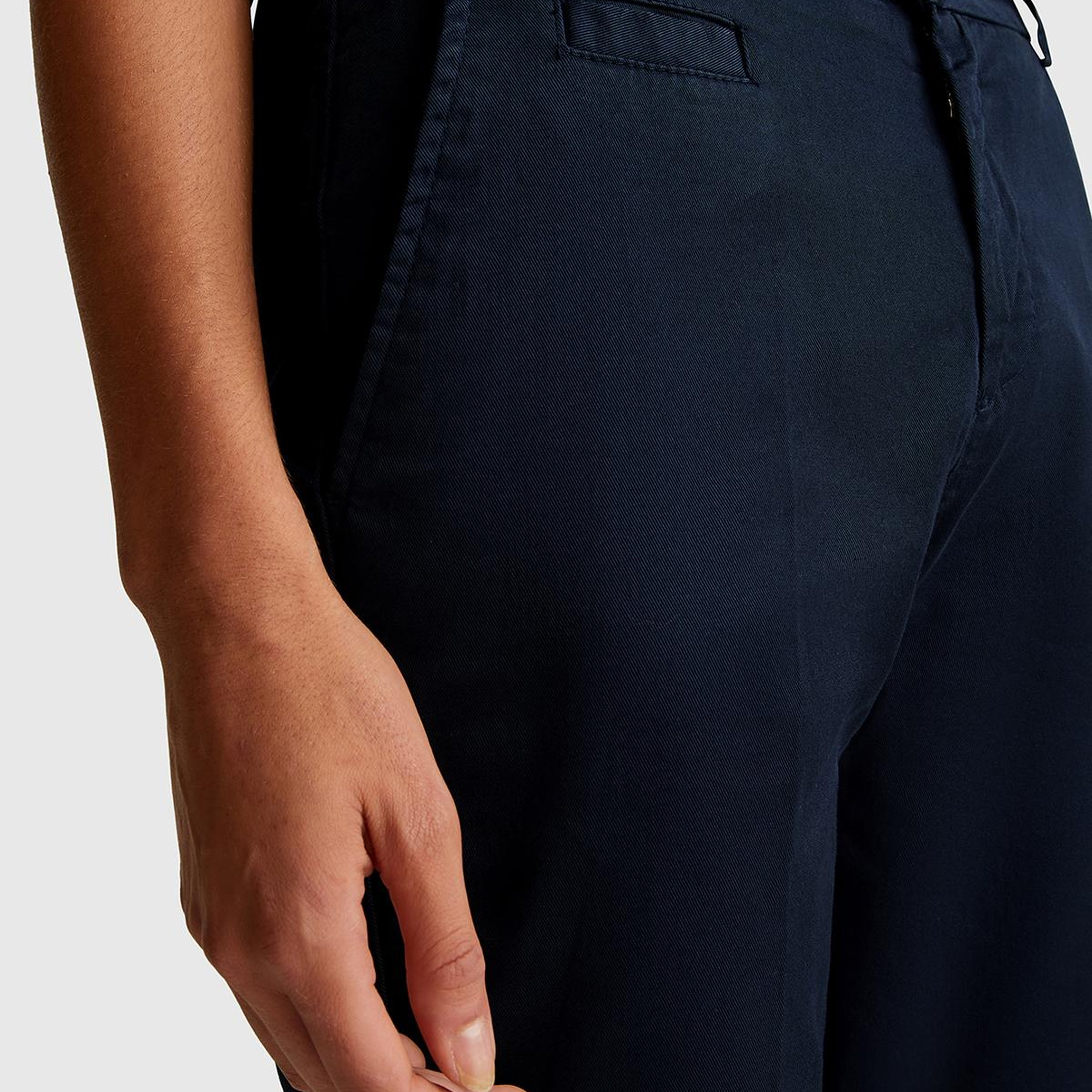 Kadın Lacivert Elastanlı Basic Chino Pantolon