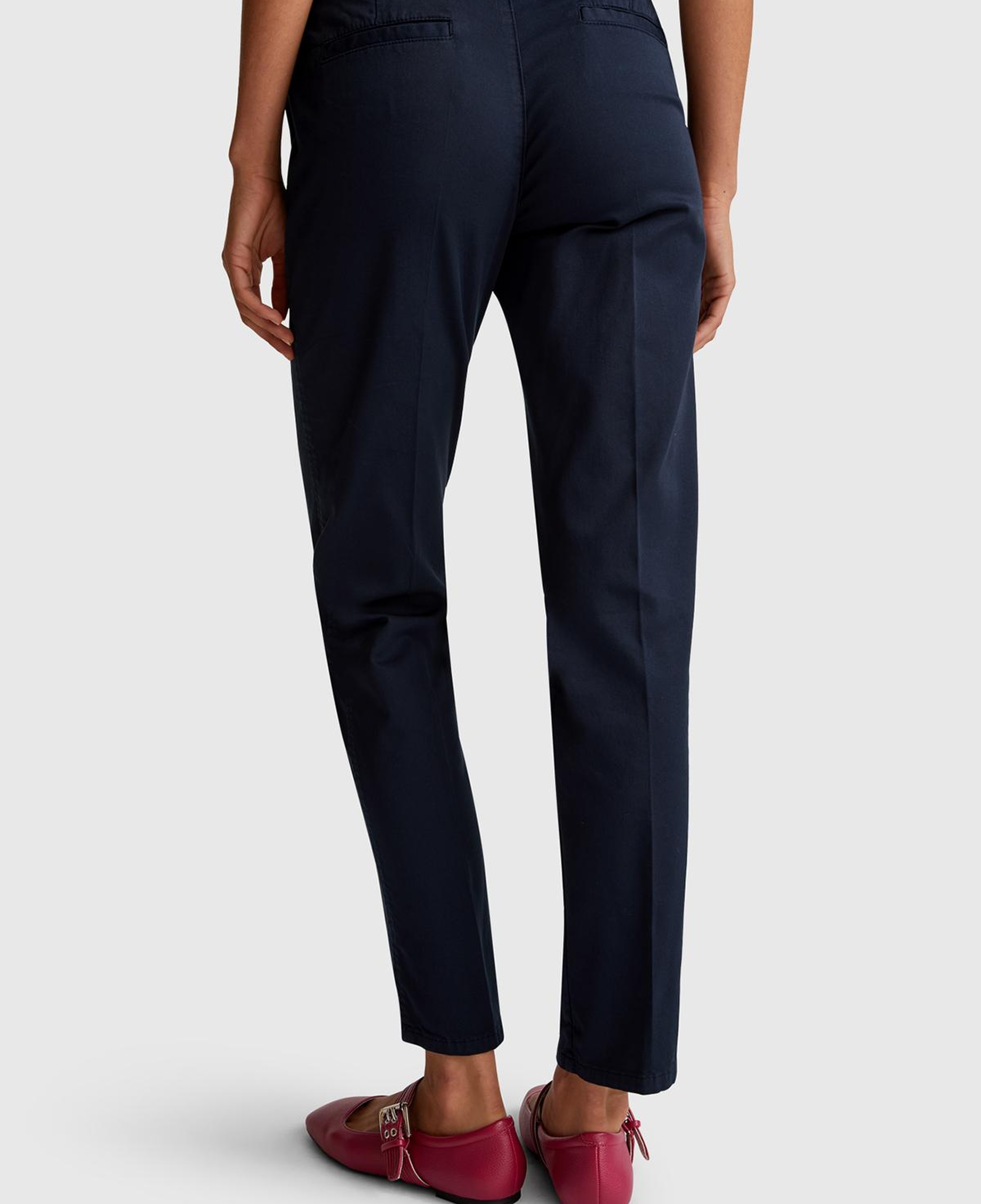 Kadın Lacivert Elastanlı Basic Chino Pantolon