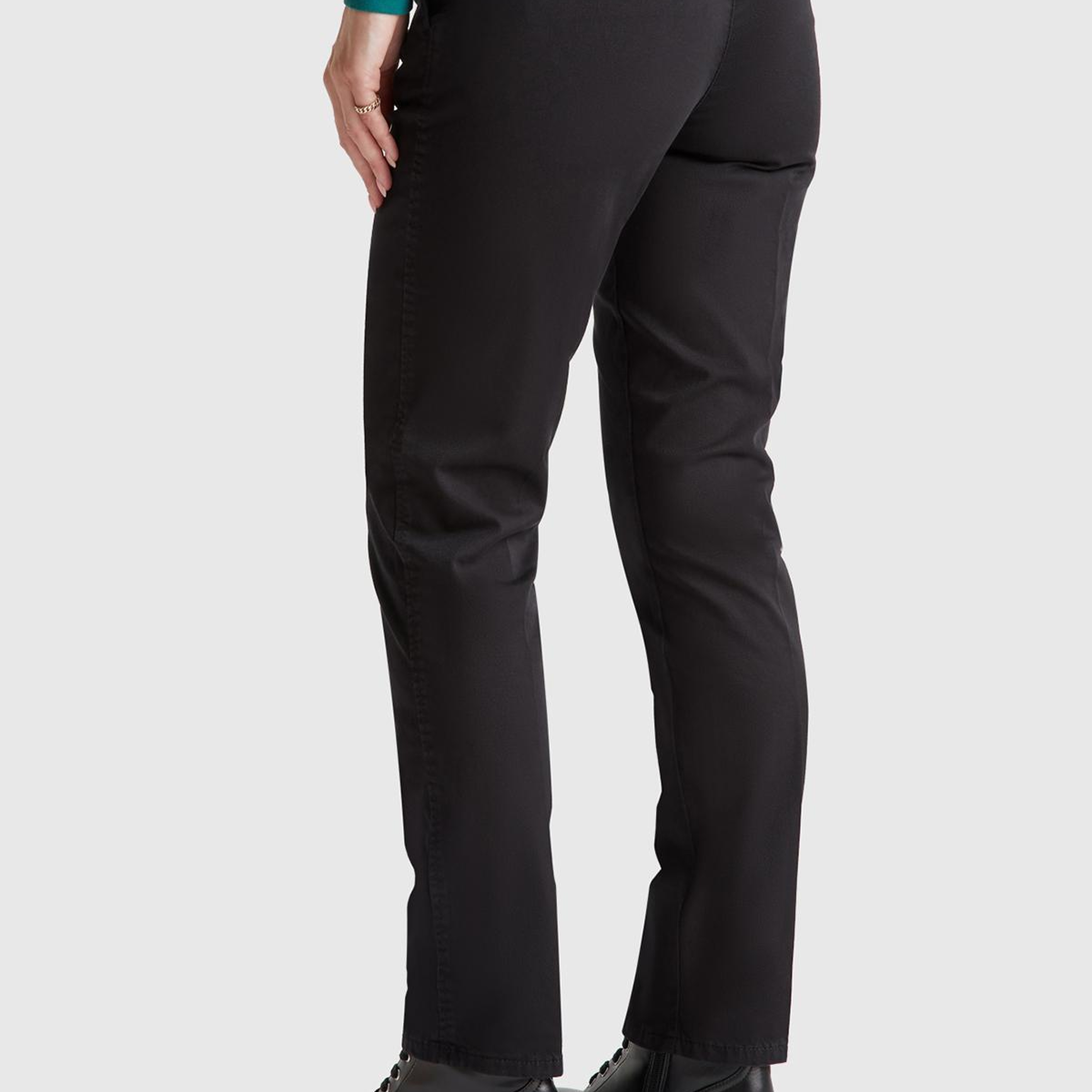 Kadın Sİyah Elastanlı Basic Chino Pantolon