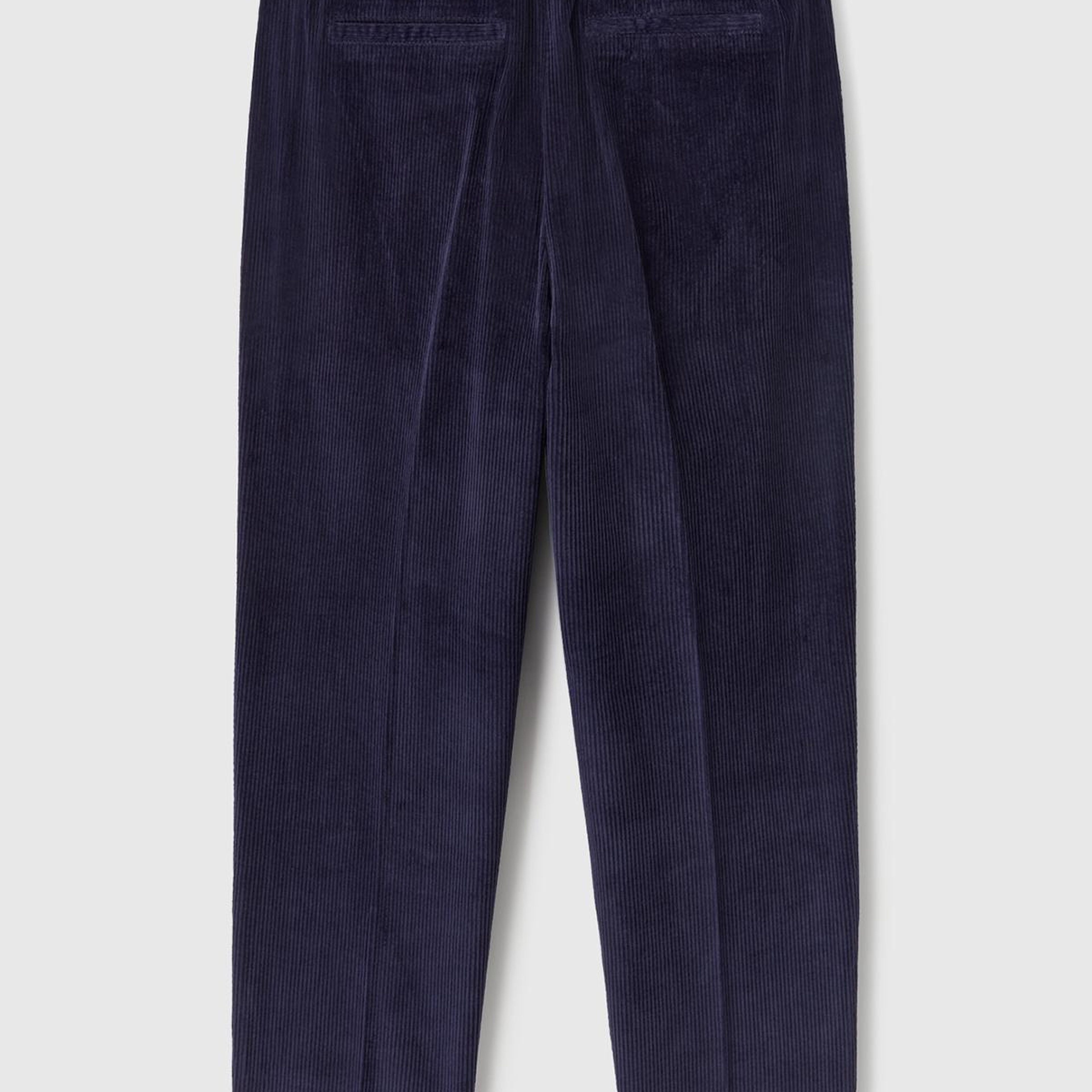 Kadın Lacivert Beli Lastikli Kadife Pantolon