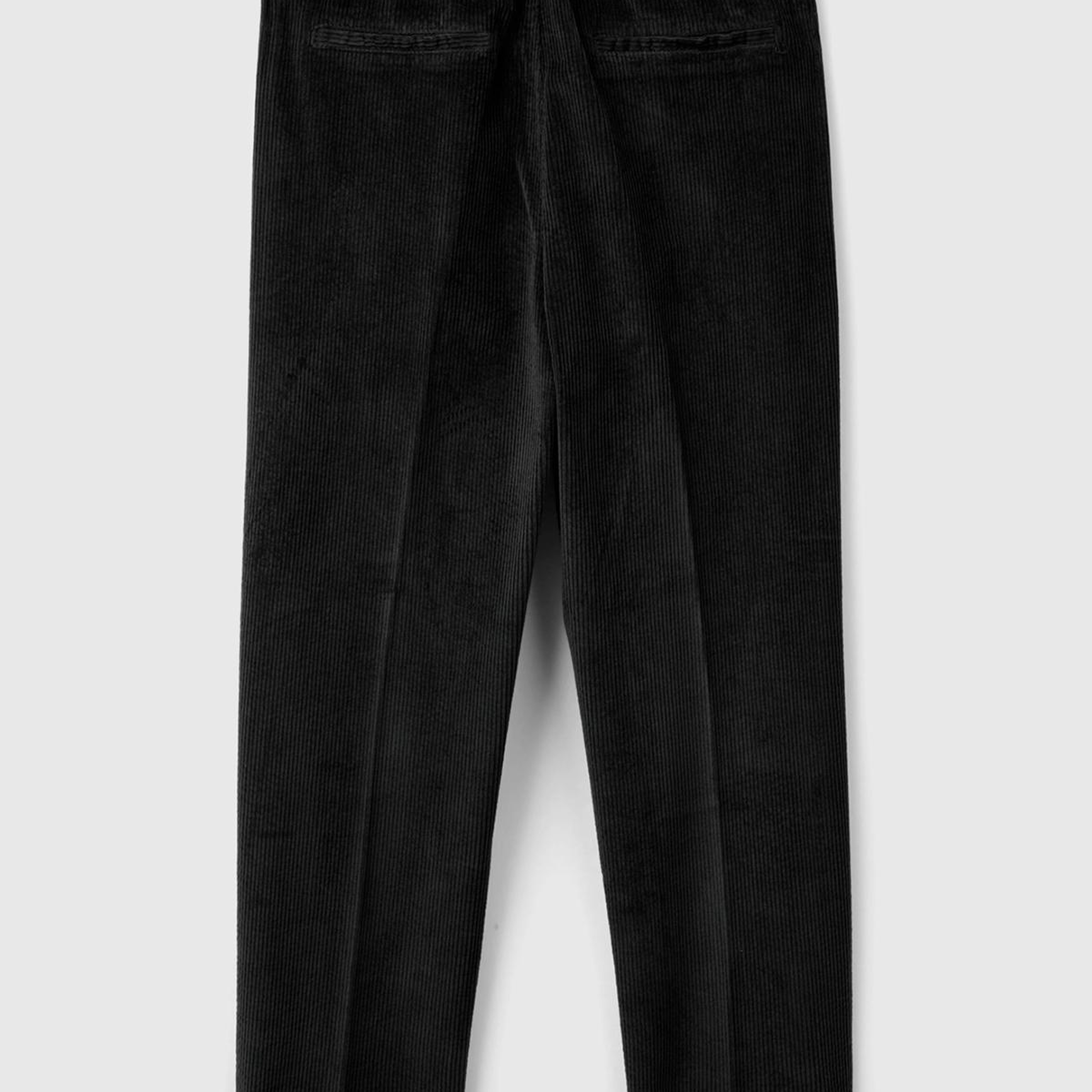 Kadın Siyah Beli Lastikli Kadife Pantolon