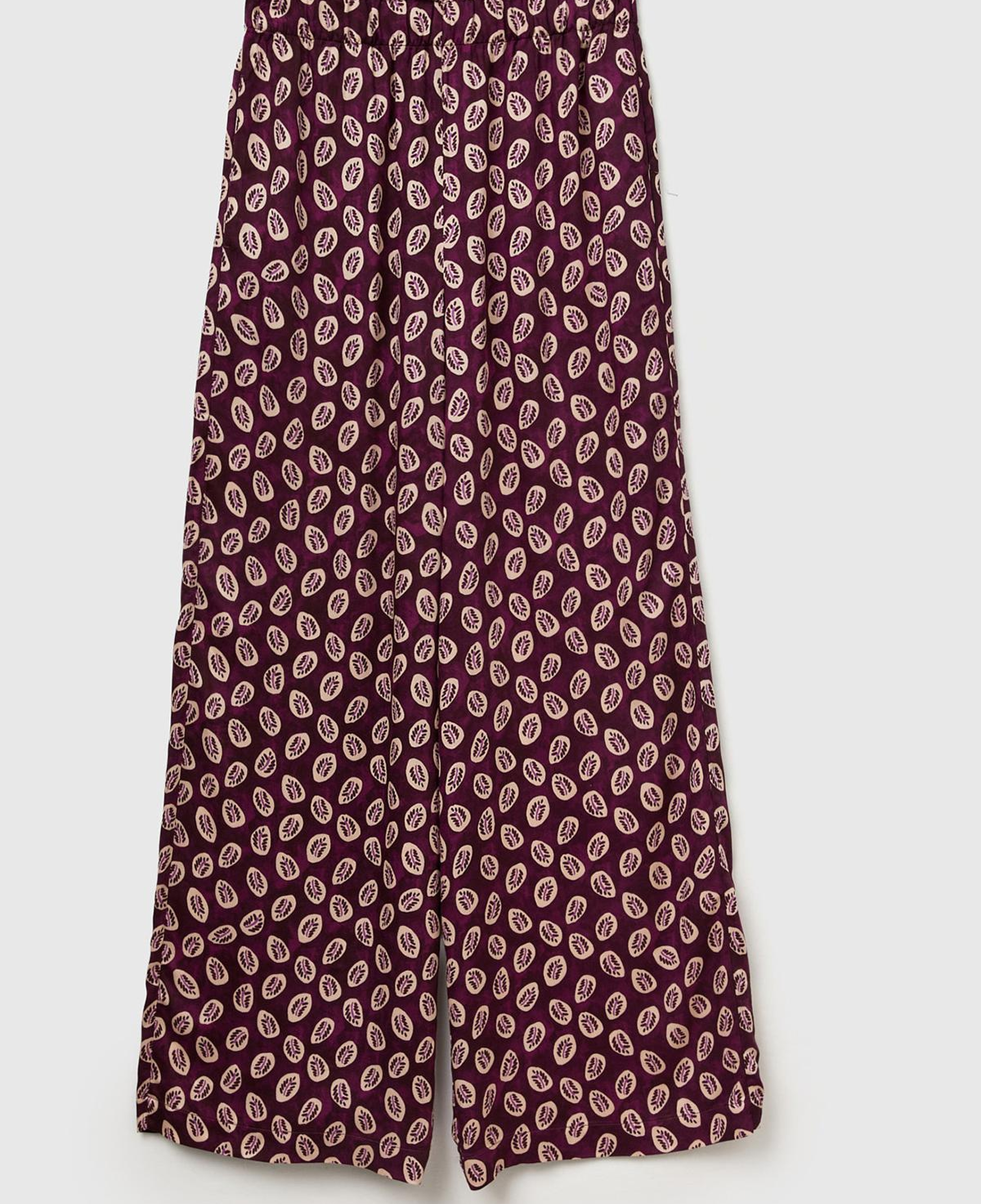 Kadın Pembe Mix %100 Viskon Rahat Kesim Beli Lastikli Cepli Pantolon