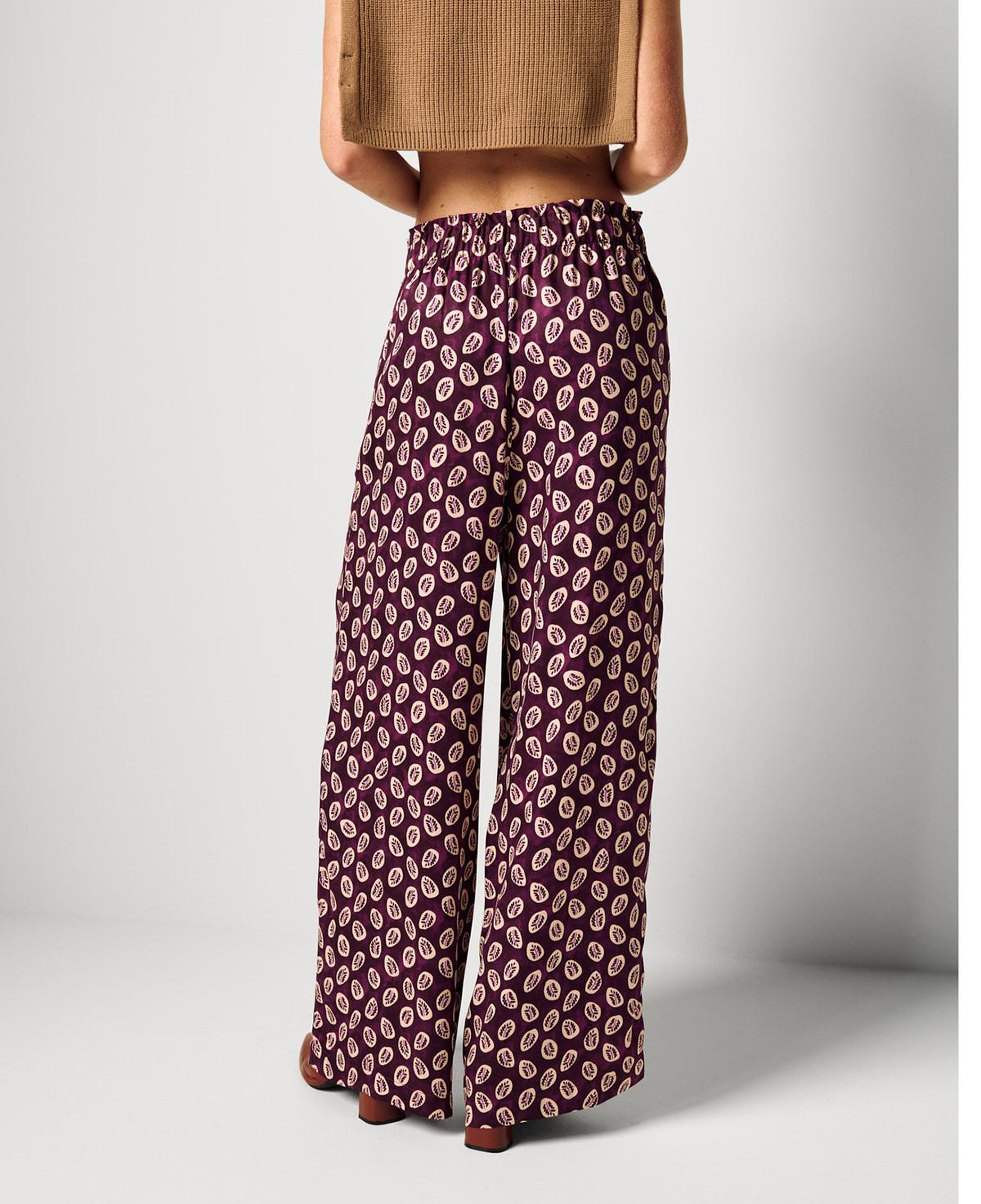 Kadın Pembe Mix %100 Viskon Rahat Kesim Beli Lastikli Cepli Pantolon