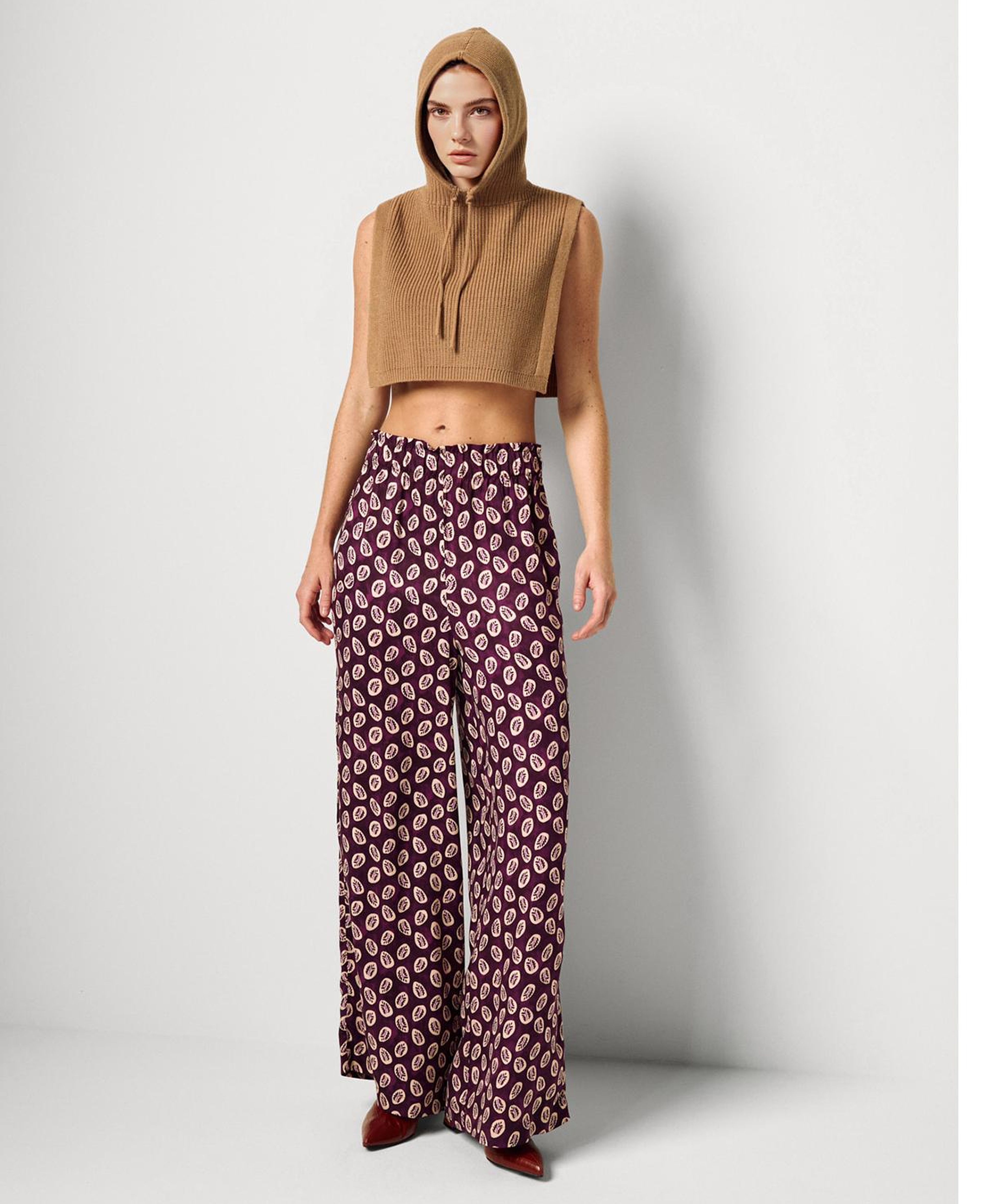 Kadın Pembe Mix %100 Viskon Rahat Kesim Beli Lastikli Cepli Pantolon