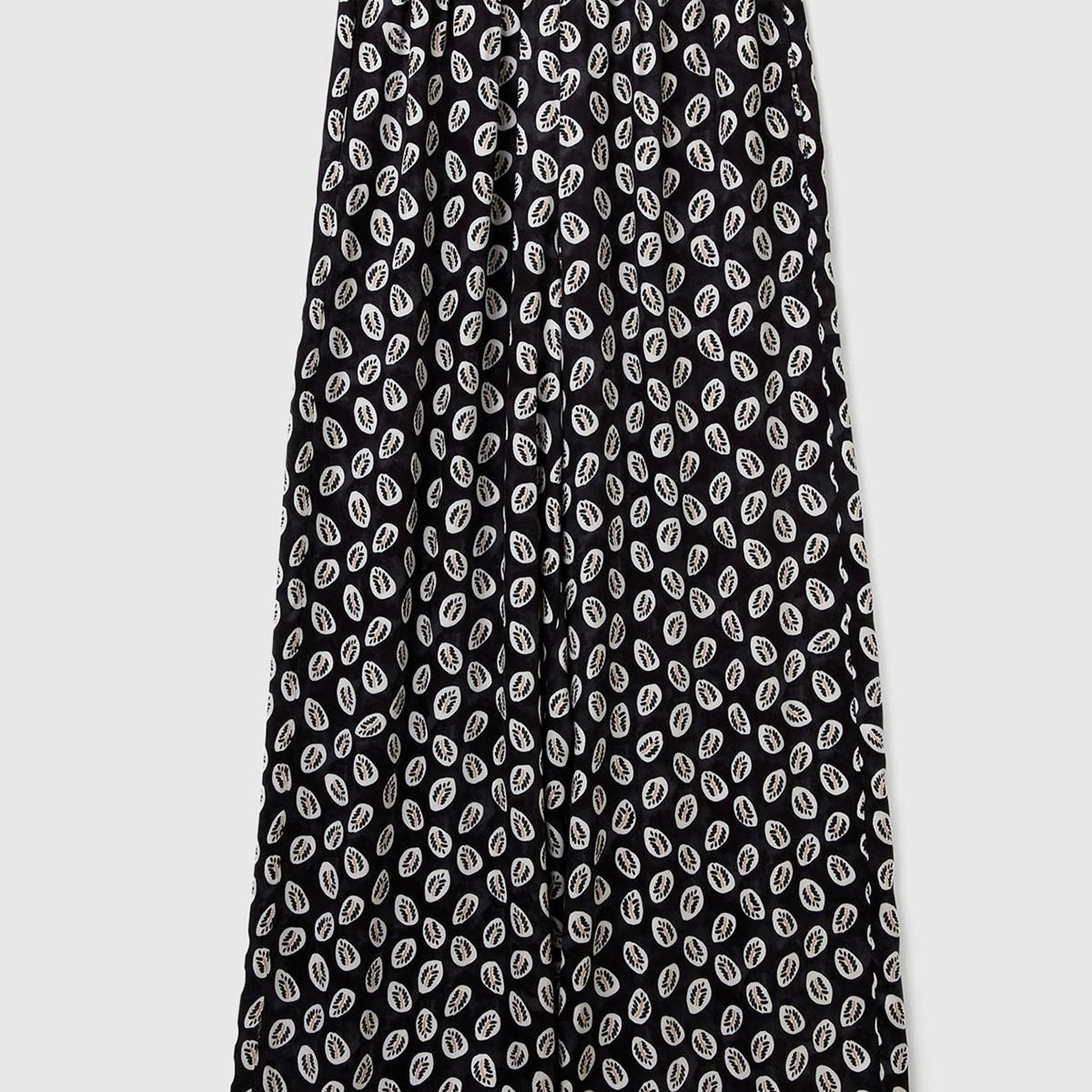 Kadın Lacivert %100 Viskoz Desenli Geniş Paça Pantolon