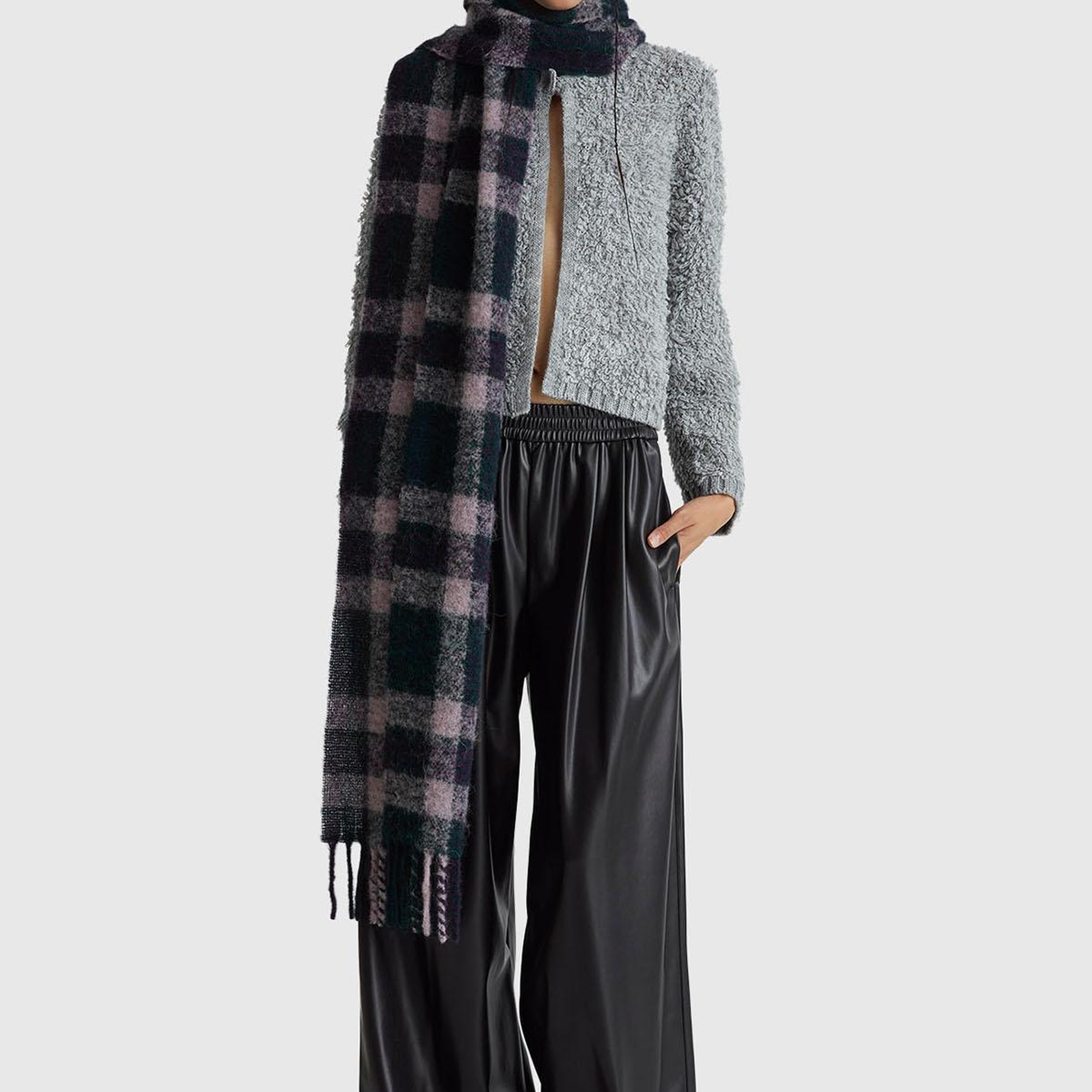 Kadın Siyah Beli Lastikli Büzgülü Geniş Paça Pantolon