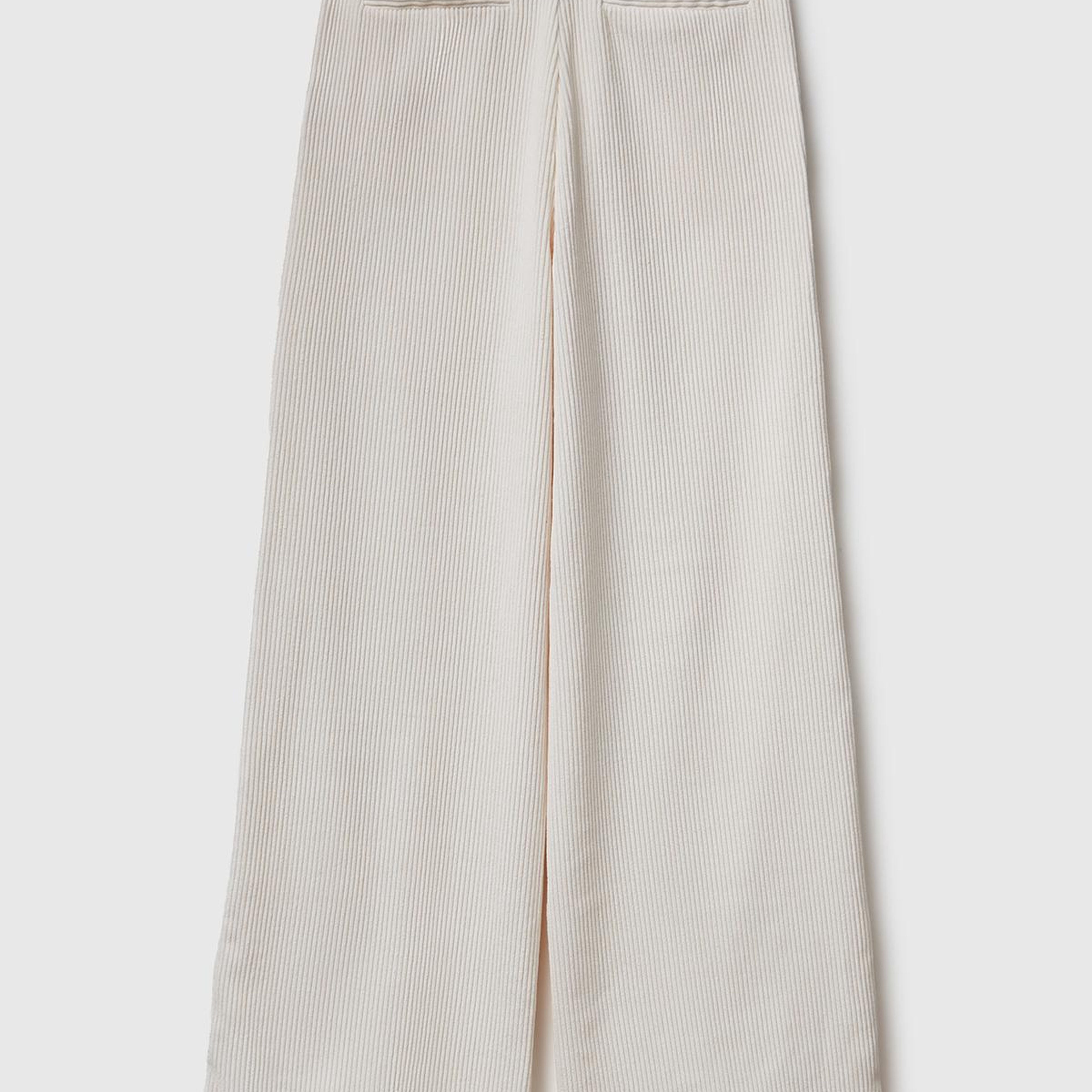 Kadın Krem Normal Bel İspanyol Paça Pantolon