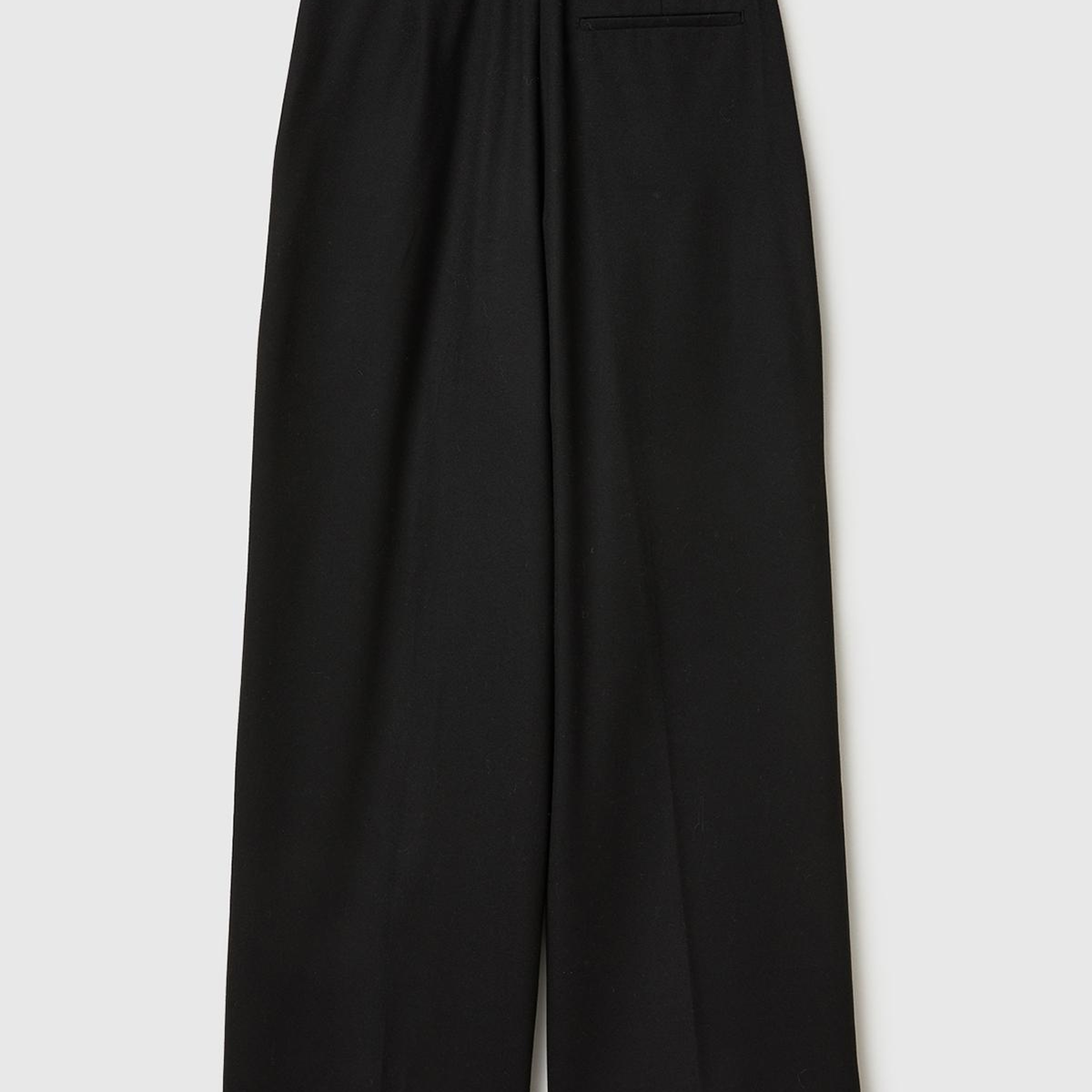 Kadın Siyah Viskoz Karışımlı Cepli Önden Fermuarlı Pantolon