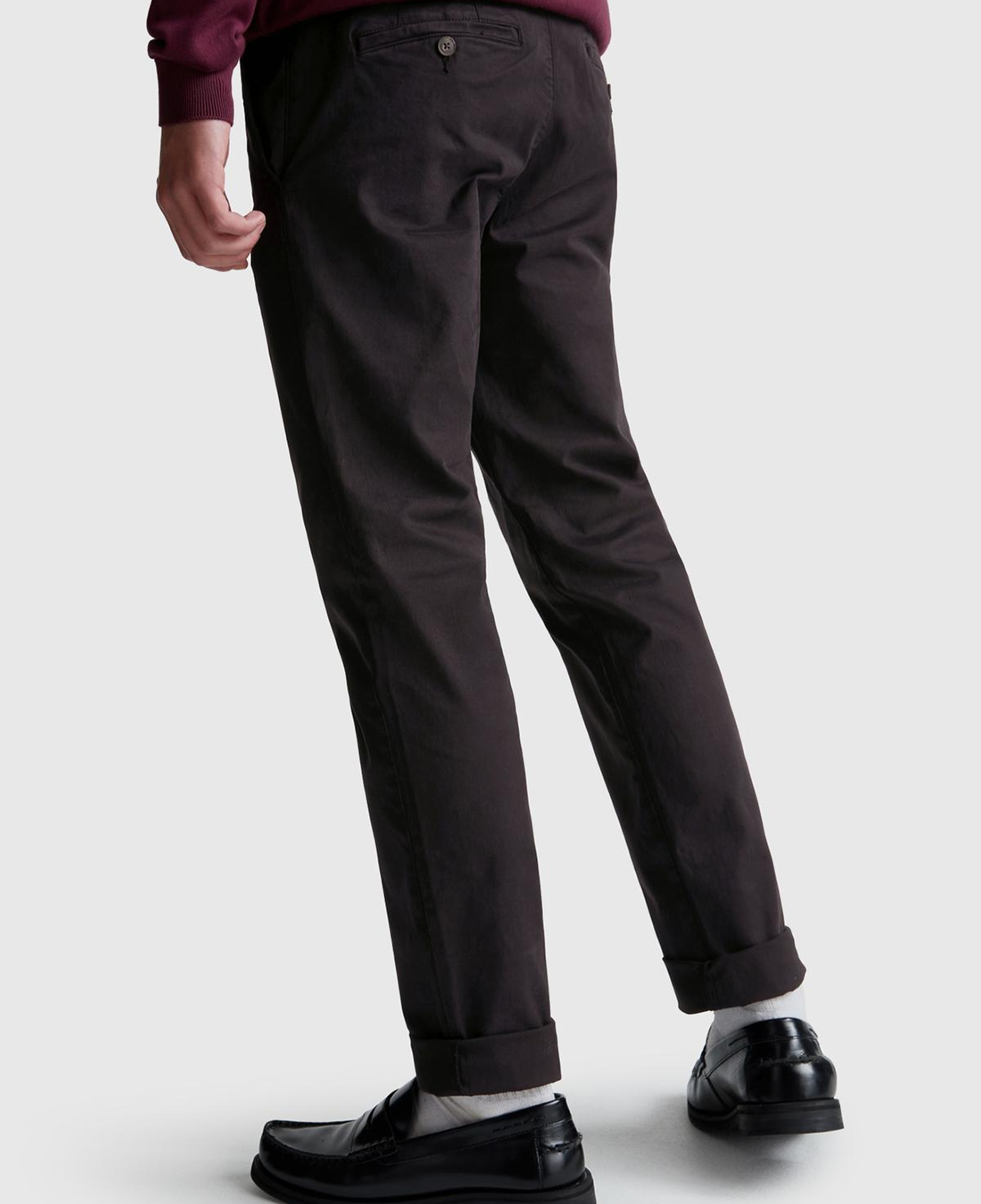 Erkek Siyah Slim Fit Chino Pantolon