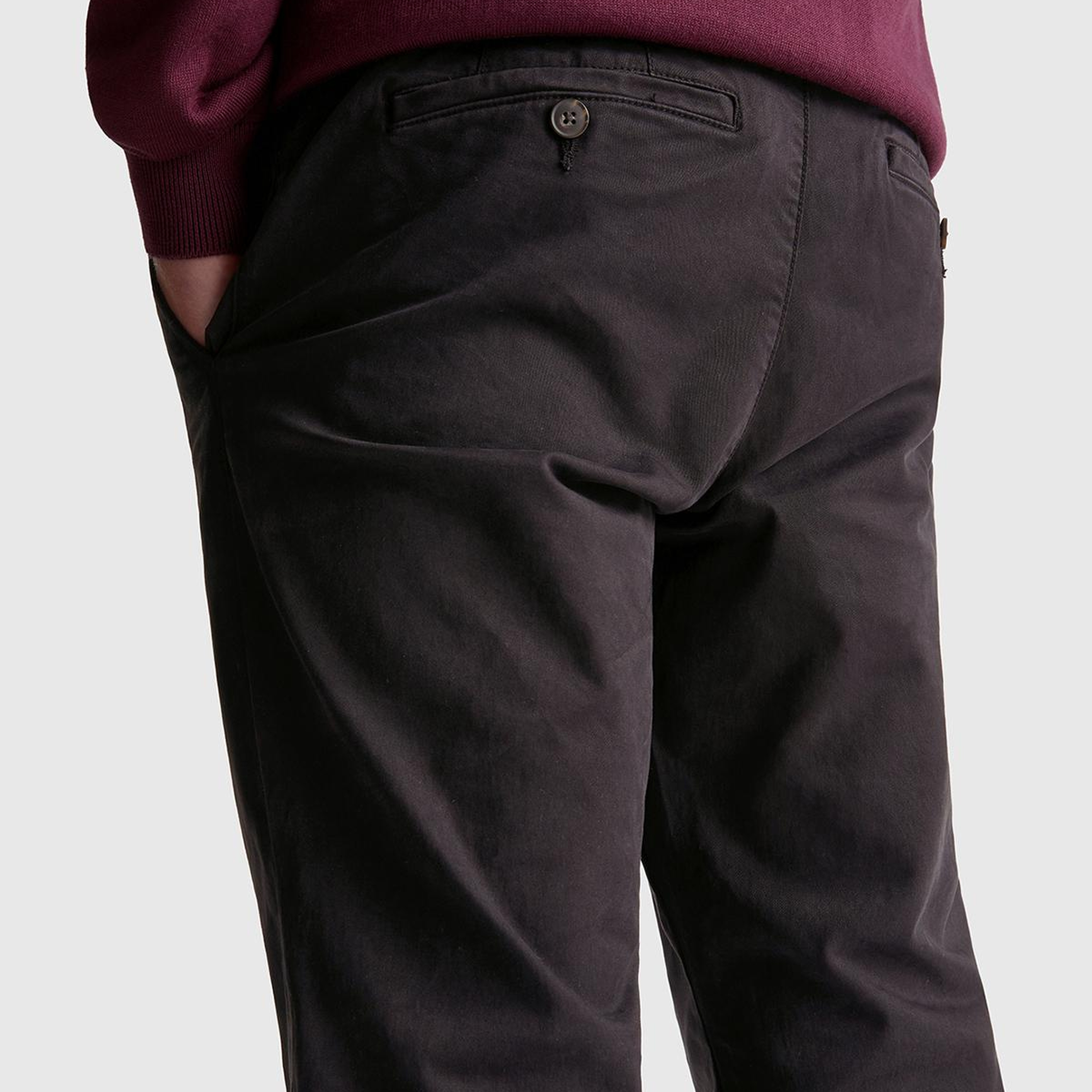 Erkek Siyah Slim Fit Chino Pantolon