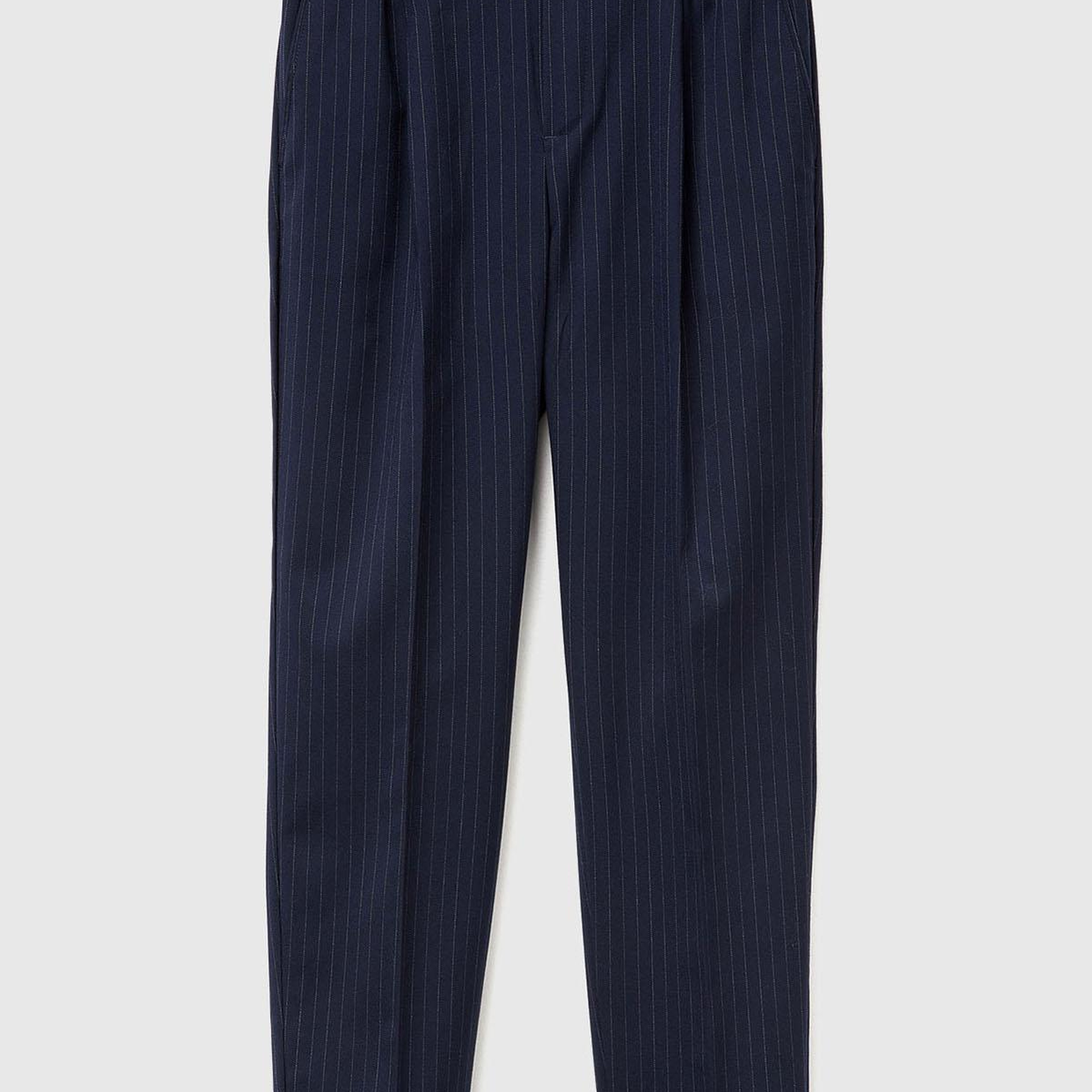 Kadın Lacivert Viskoz Karışımlı Paçası Katlamalı Jogger Pantolon