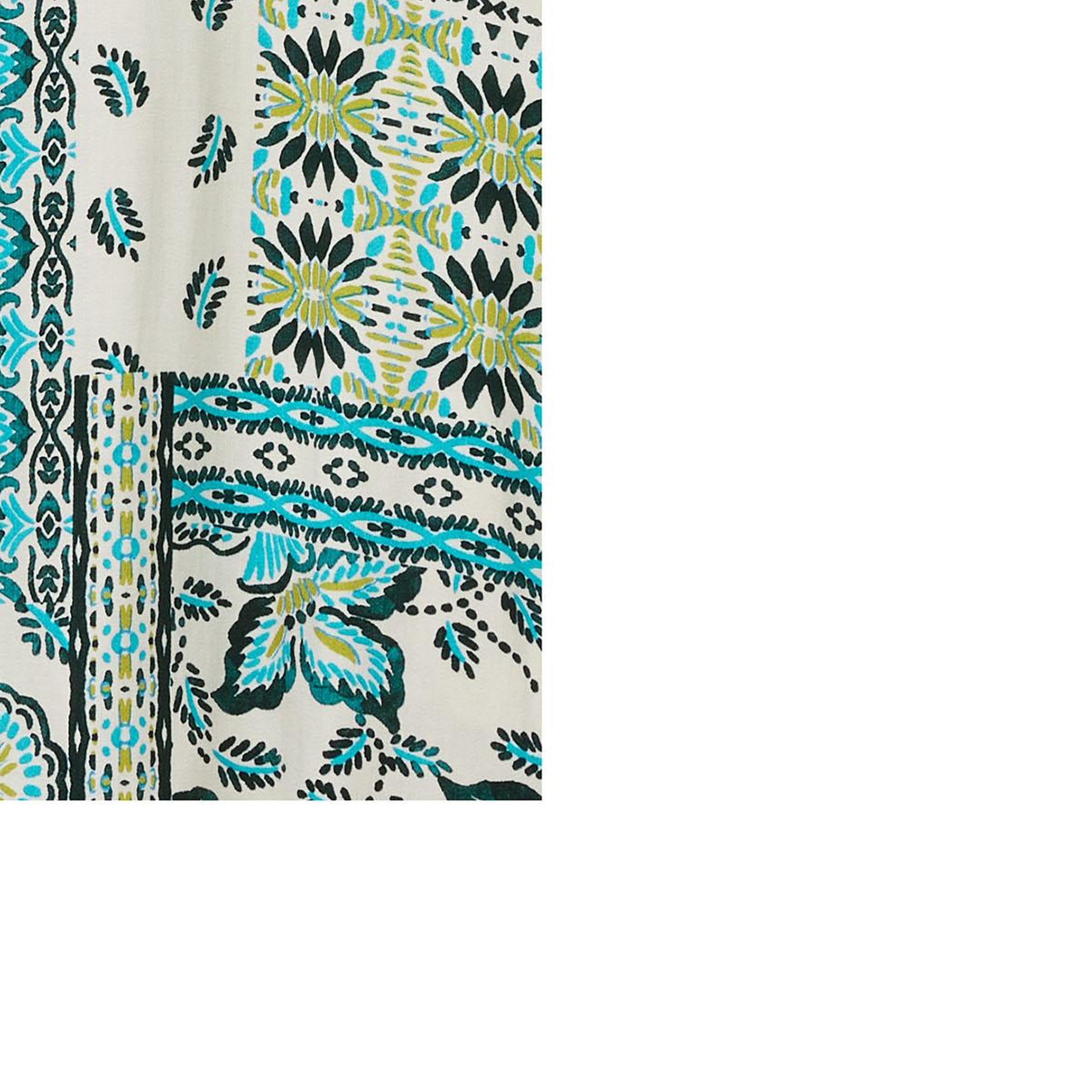 Kadın Açık Yeşil %100 Viskoz Kuşaklı Desenli Gömlek