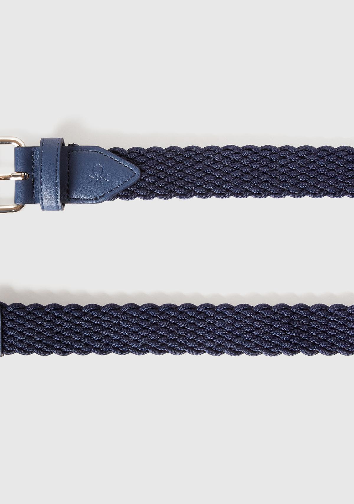 Erkek Lacivert Örgü Kemer
