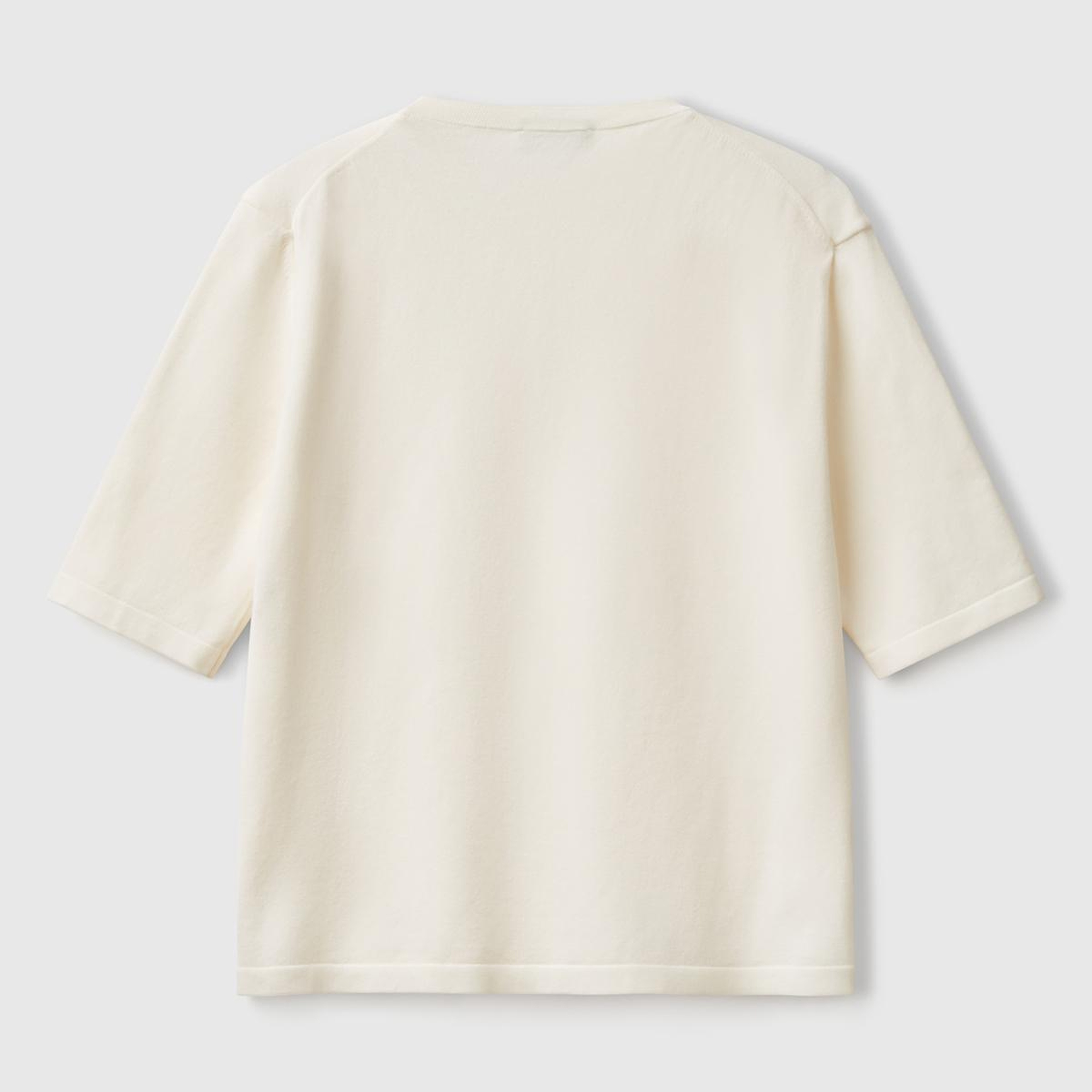 Kadın Krem Streç Kumaşlı Önü Cepli Relax Fit Bisiklet Yaka Kazak