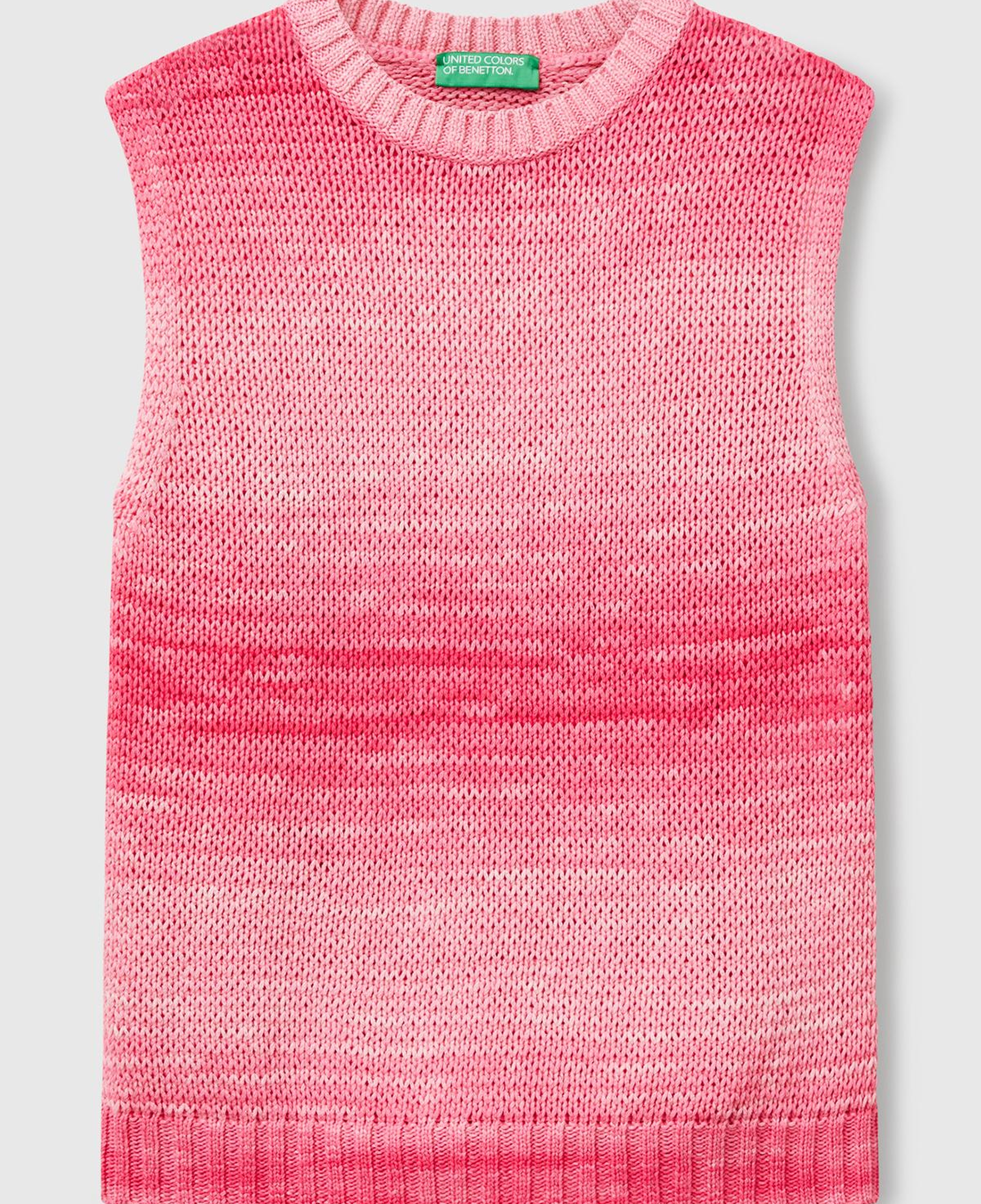 Kadın Pembe Mix %100 Pamuk Gölge Efektli Ribanalı Relax Fit Süveter