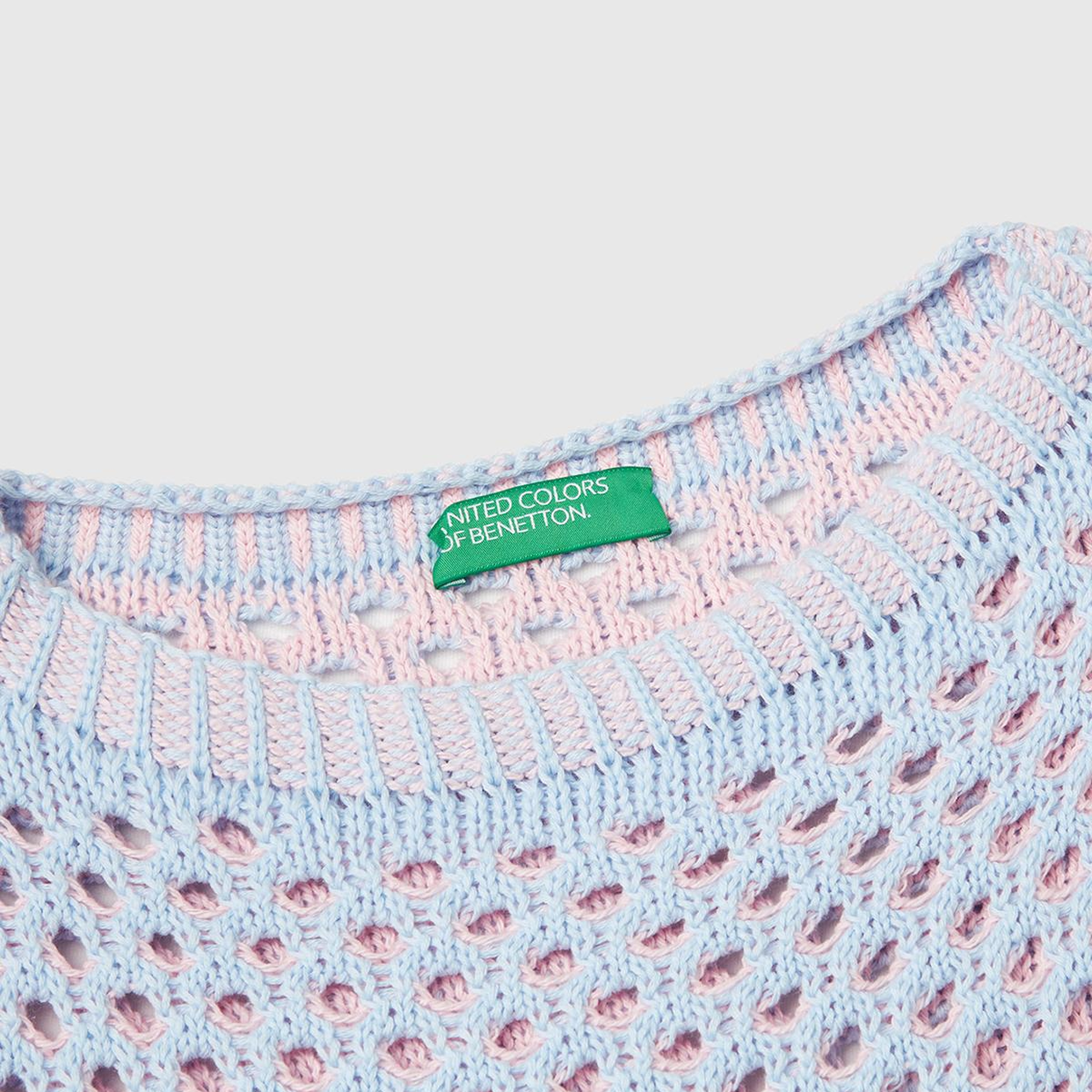 Kadın Açık Mavi Pamuk Karışımlı Kontrast Yanları Düğmeli Relax Fit Süveter