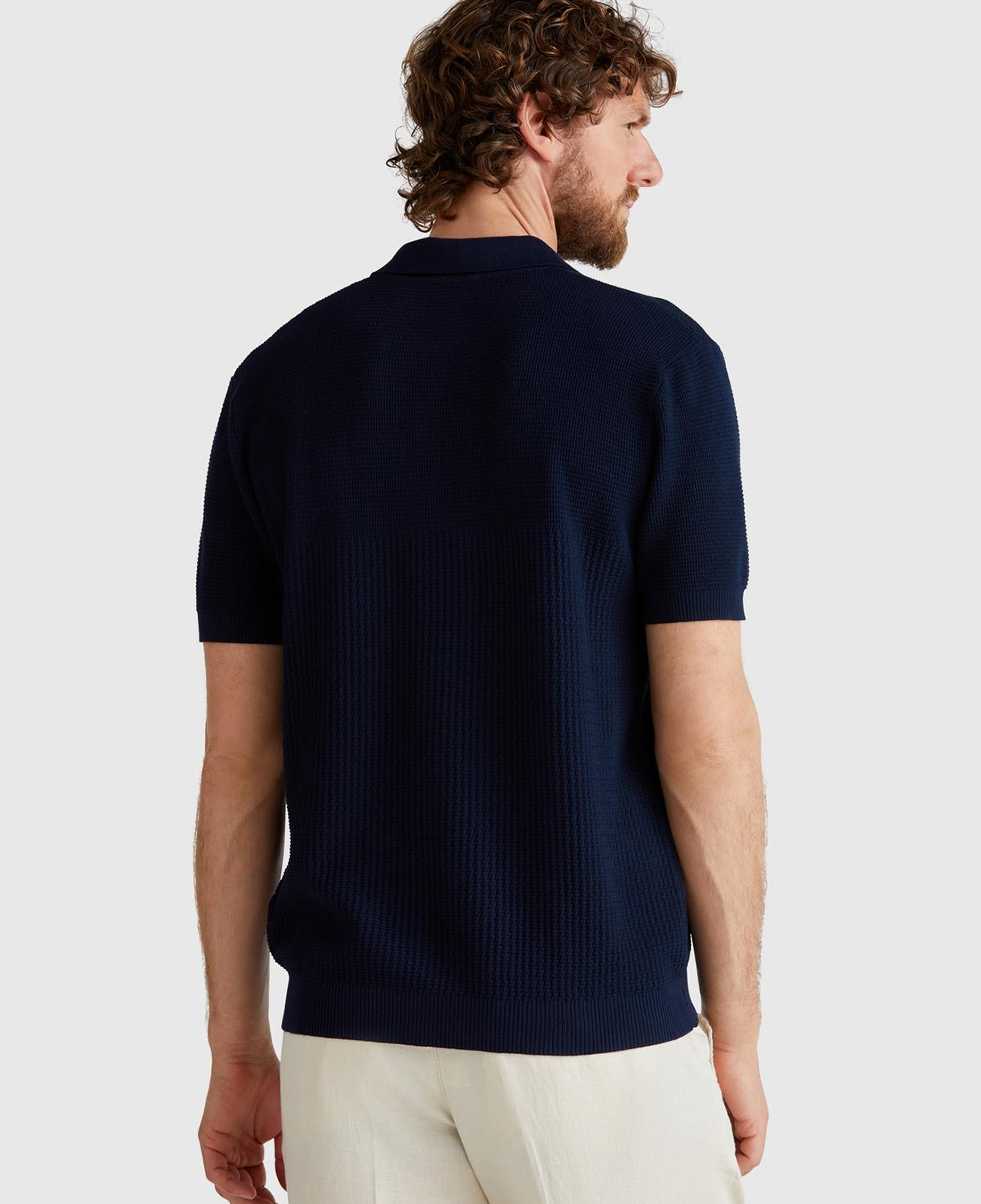 Erkek Lacivert %100 Koton Regular Fit Triko Polo T-Shirt