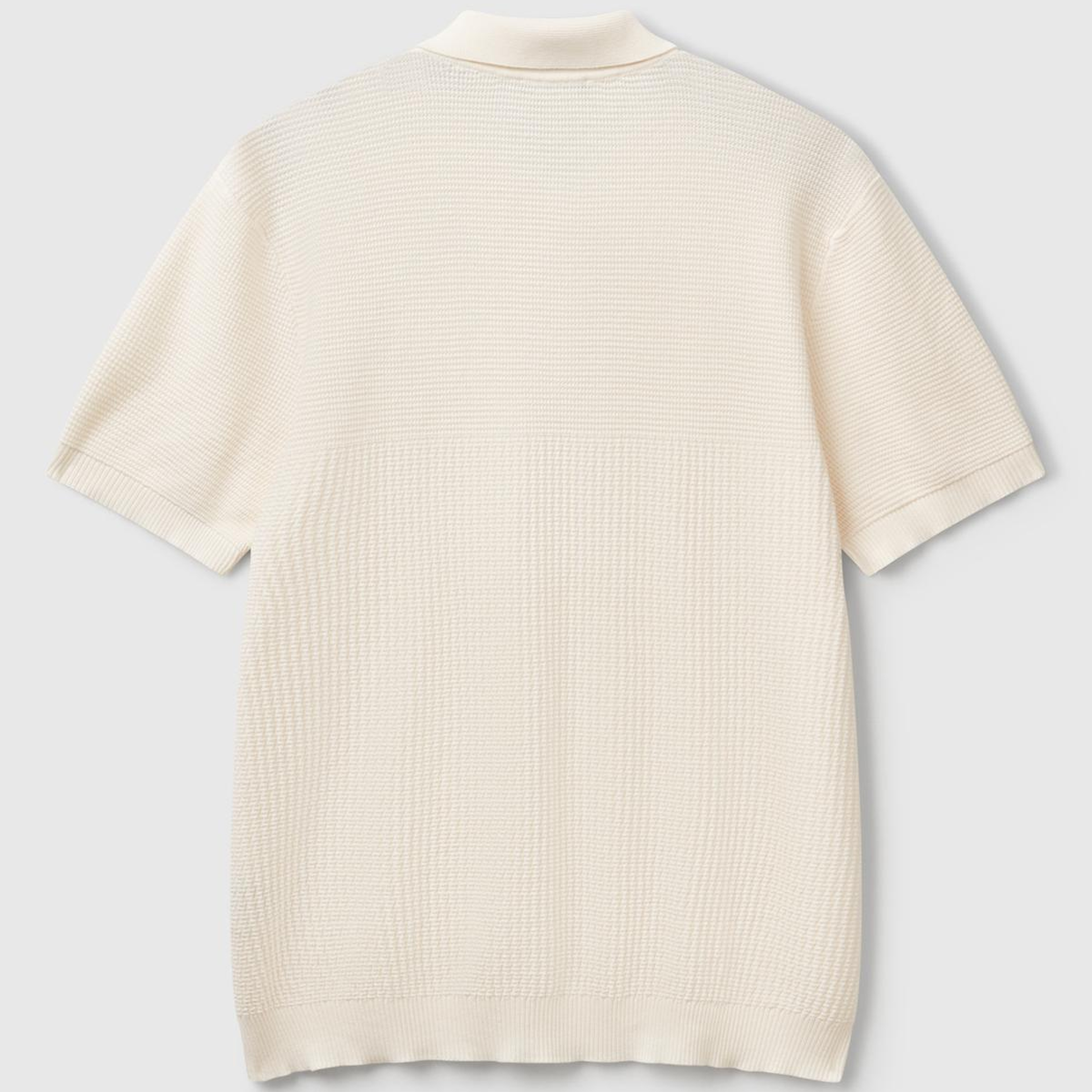 Erkek Krem %100 Koton Regular Fit Triko Polo T-Shirt