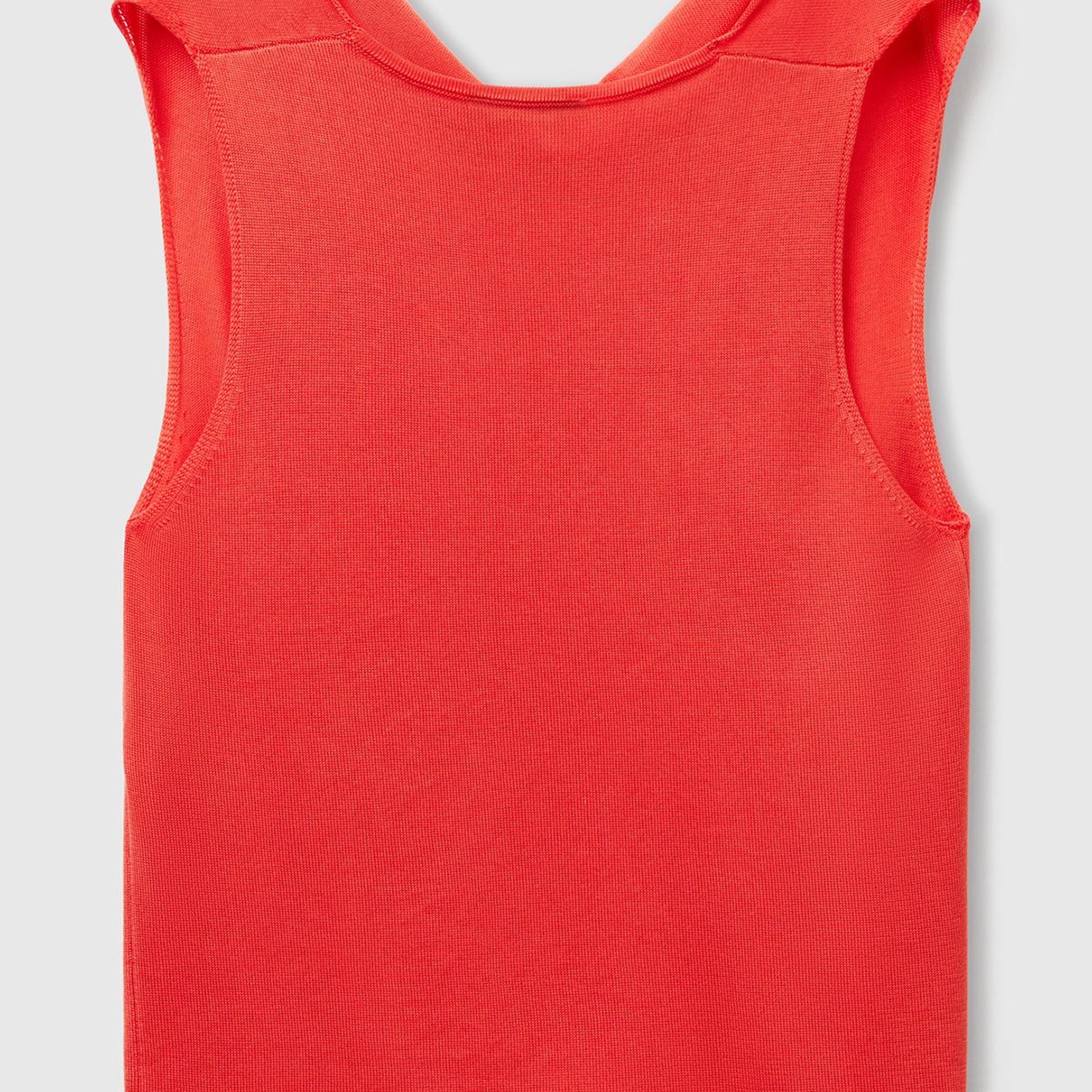 Kadın Turuncu %100 Liyosel Kolsuz Regular Fit Kazak