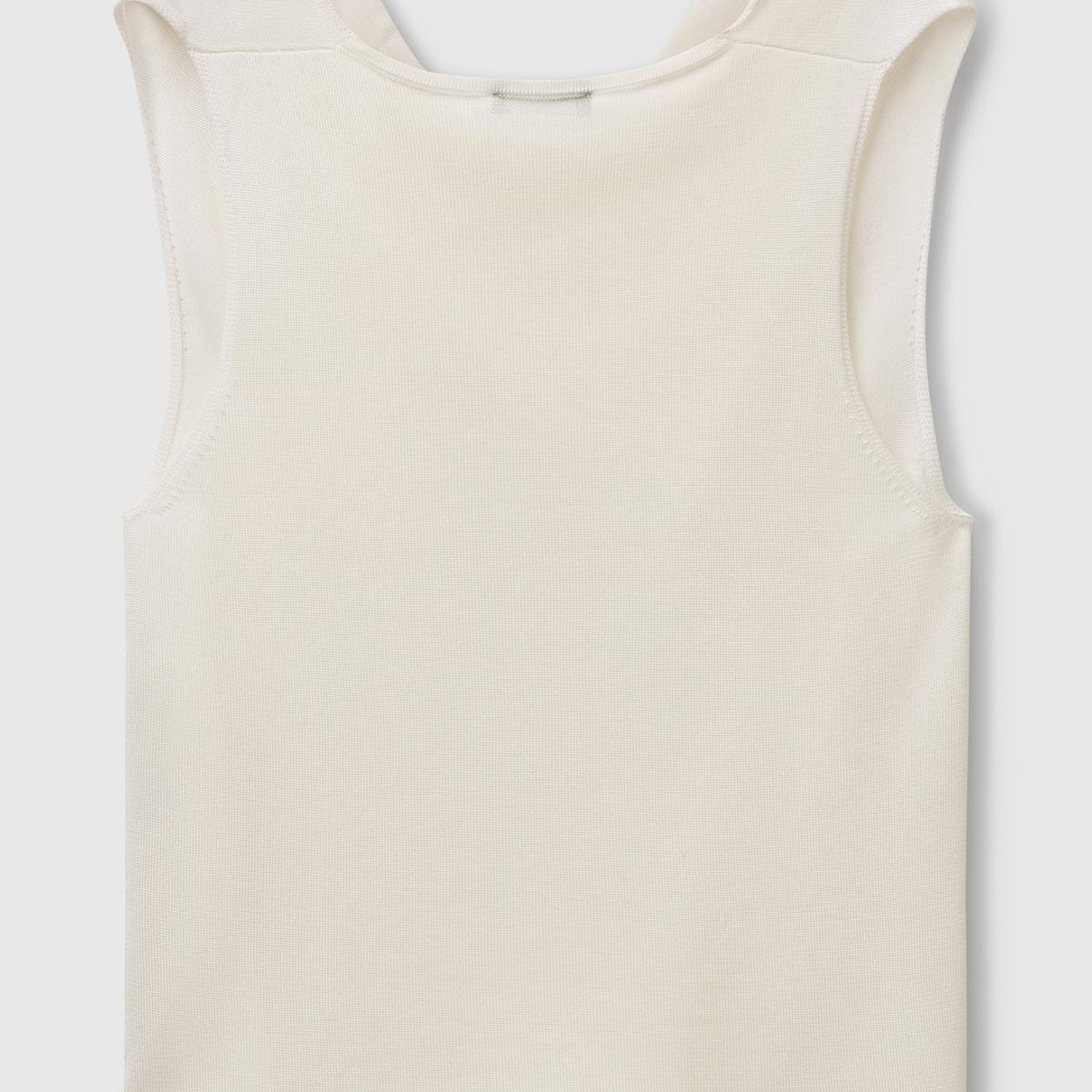 Kadın Krem %100 Liyosel Kolsuz Regular Fit Kazak