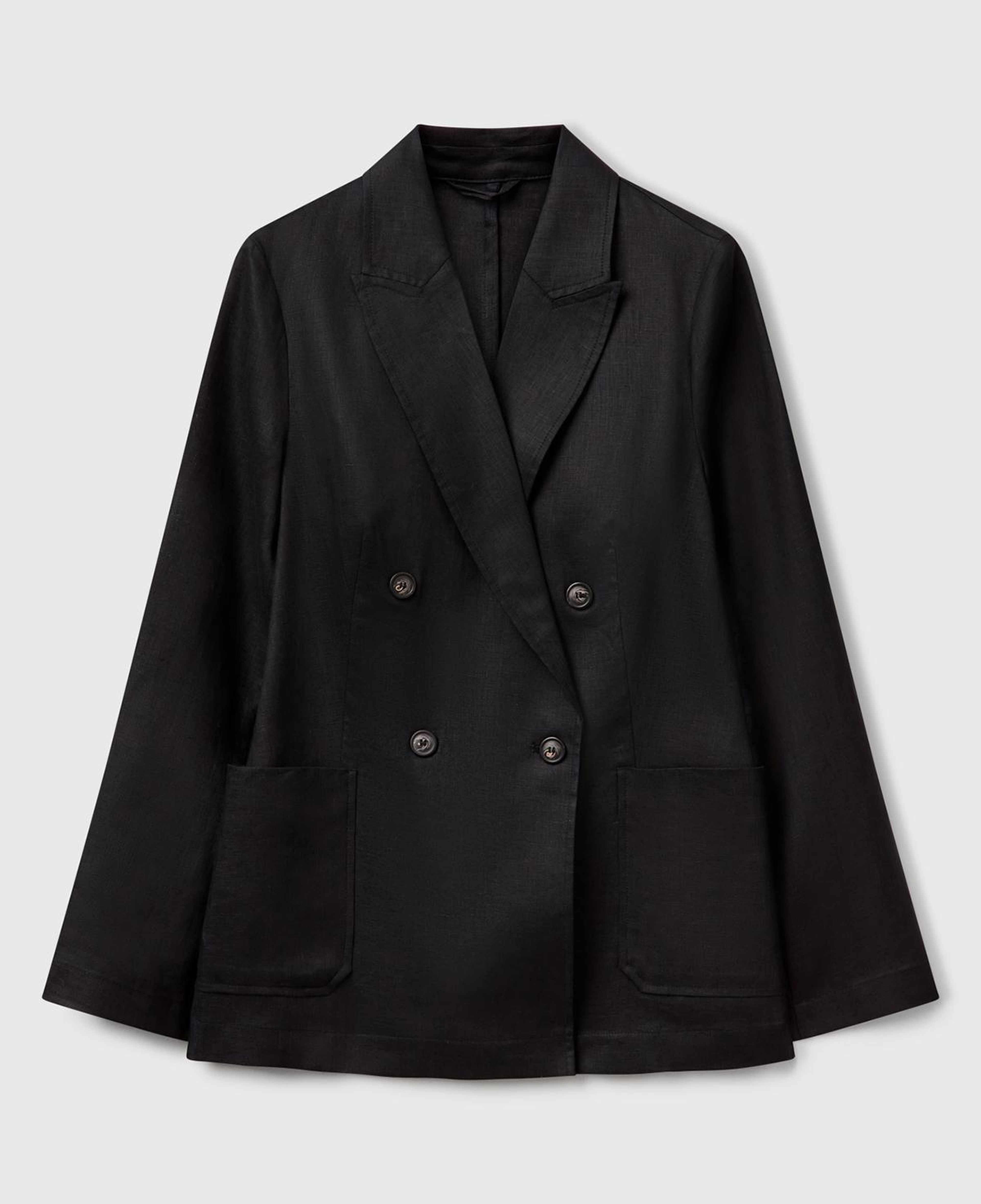 Kadın Siyah %100 Keten Ceket