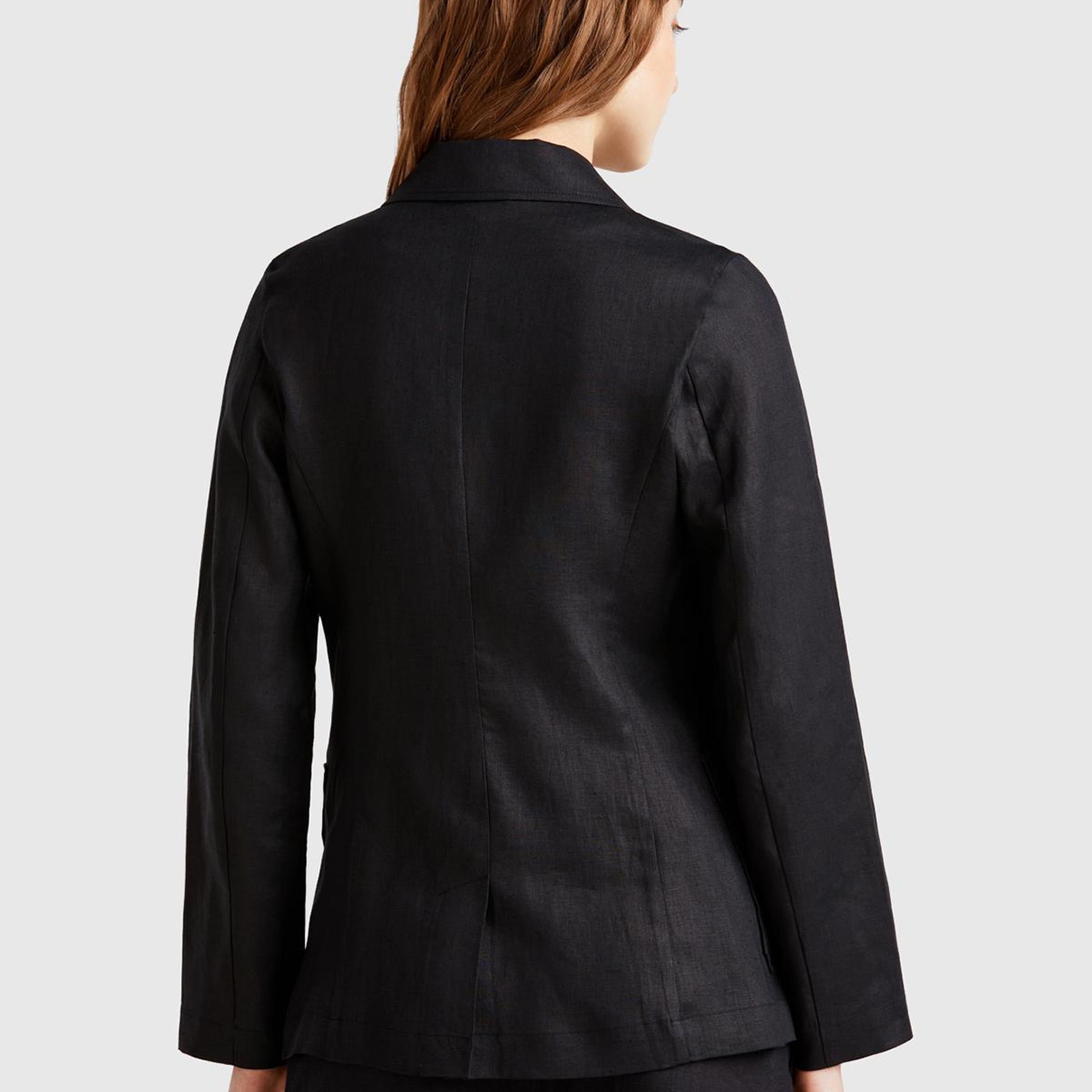 Kadın Siyah %100 Keten Ceket