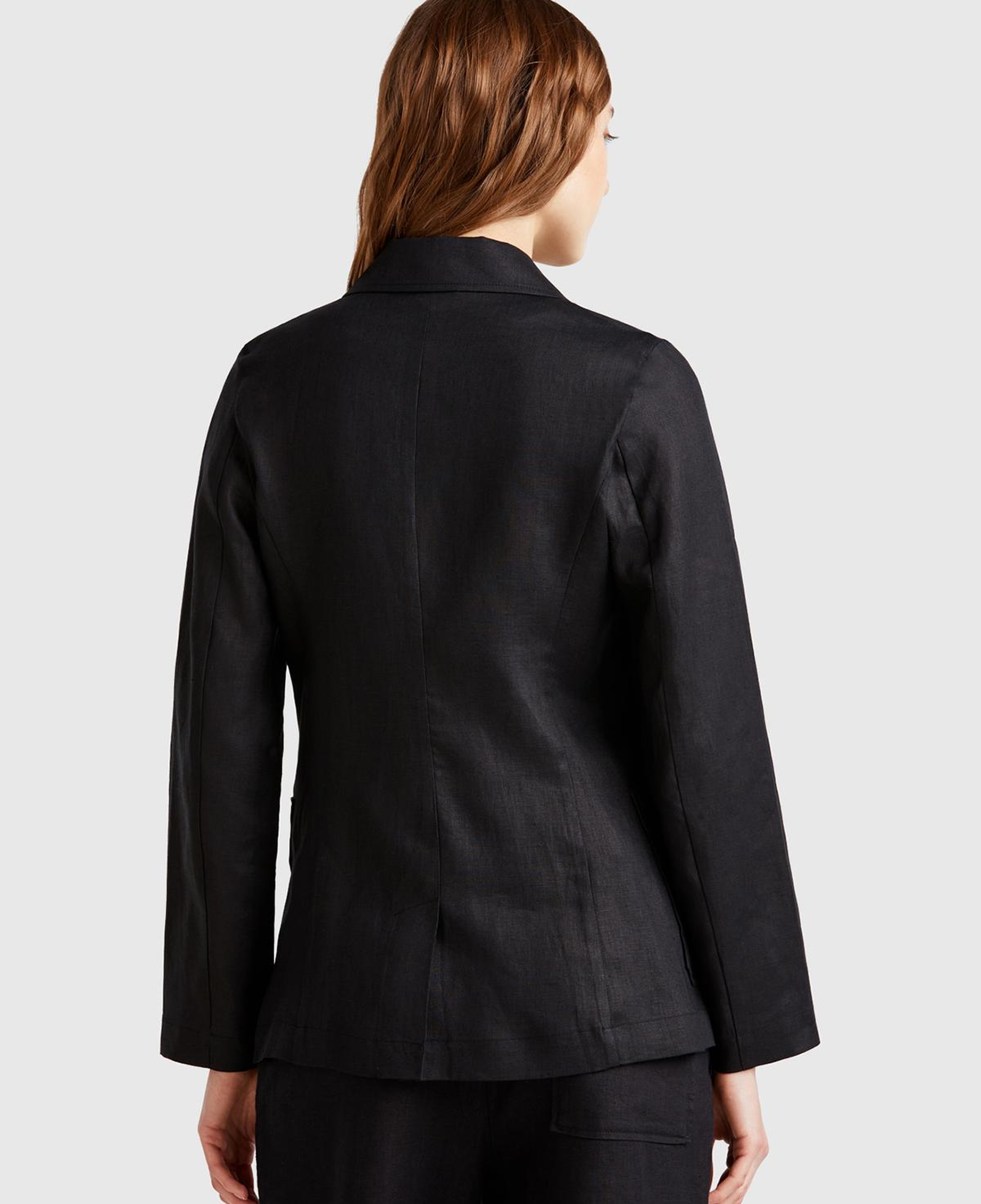 Kadın Siyah %100 Keten Ceket