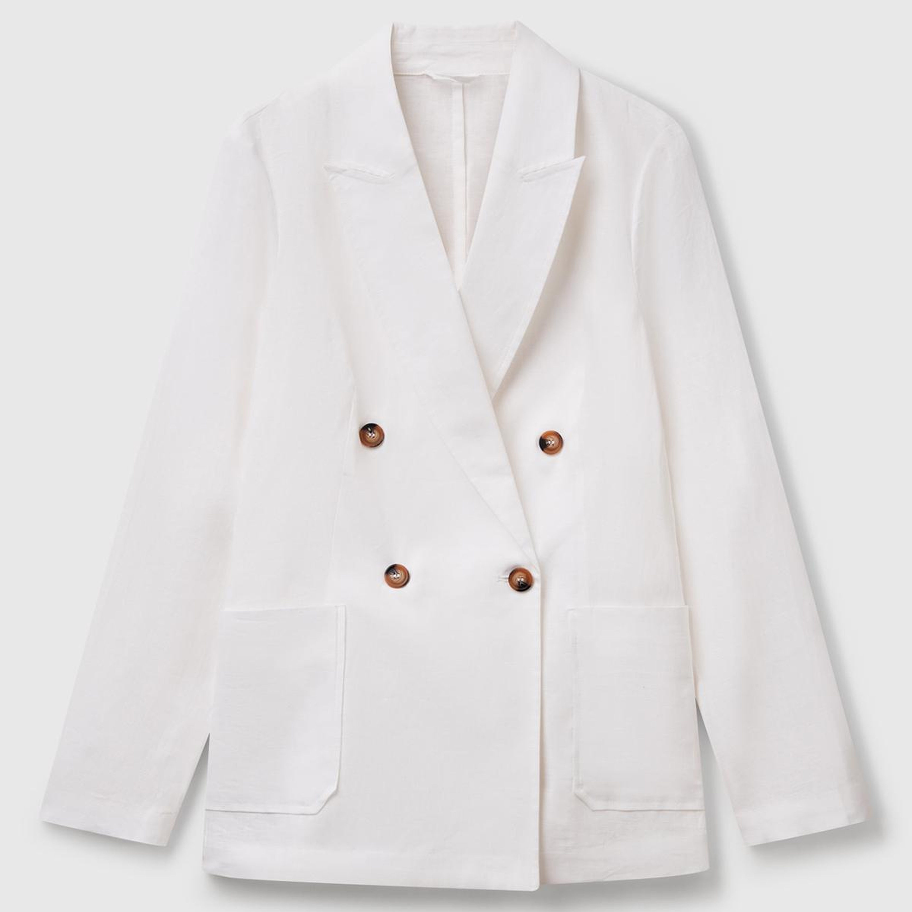 Kadın Beyaz %100 Keten Ceket