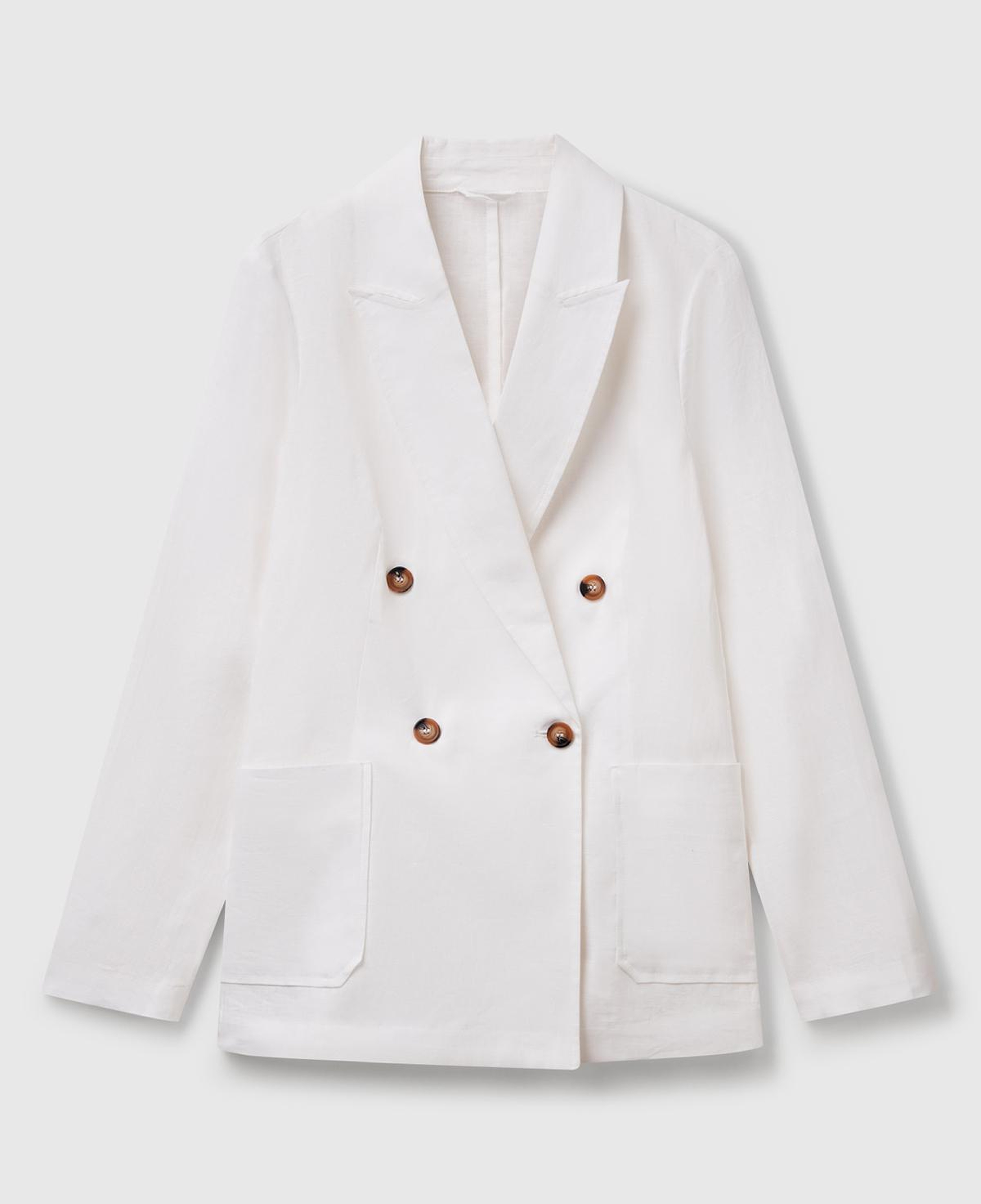 Kadın Beyaz %100 Keten Ceket