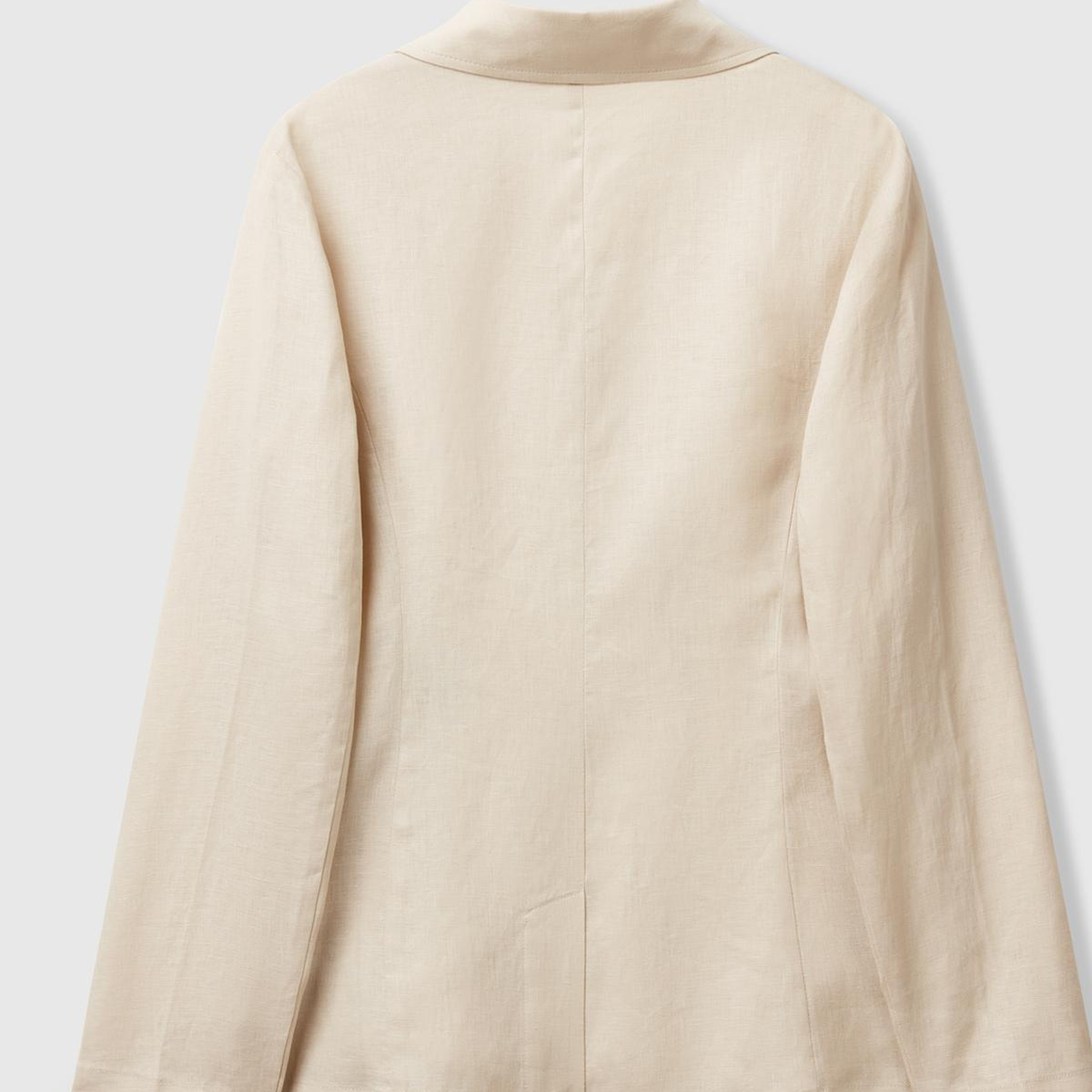 Kadın Taş Rengi %100 Keten Ceket